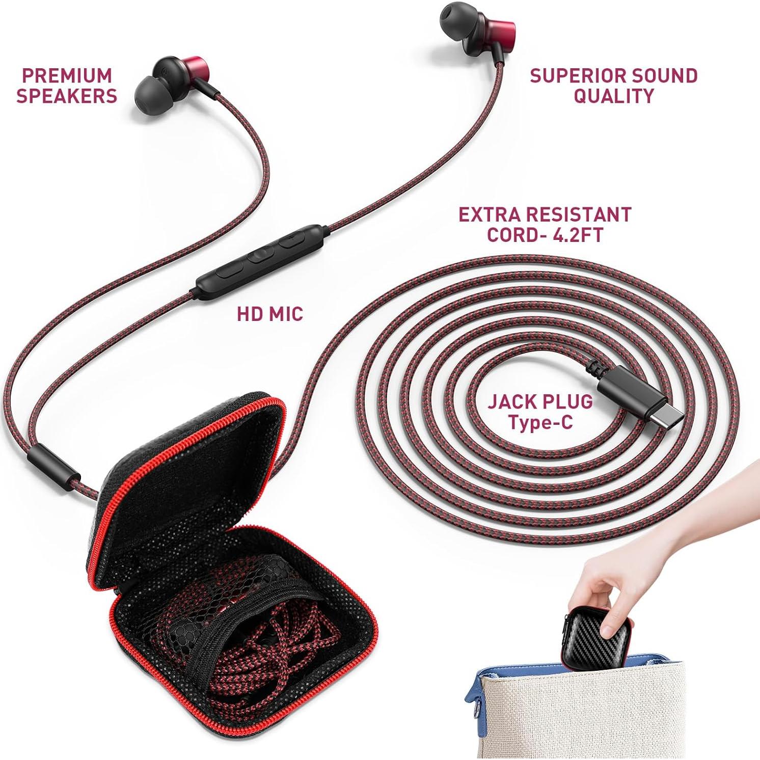 Auriculares USB C Jelanry con micrófono y cancelación de ruido