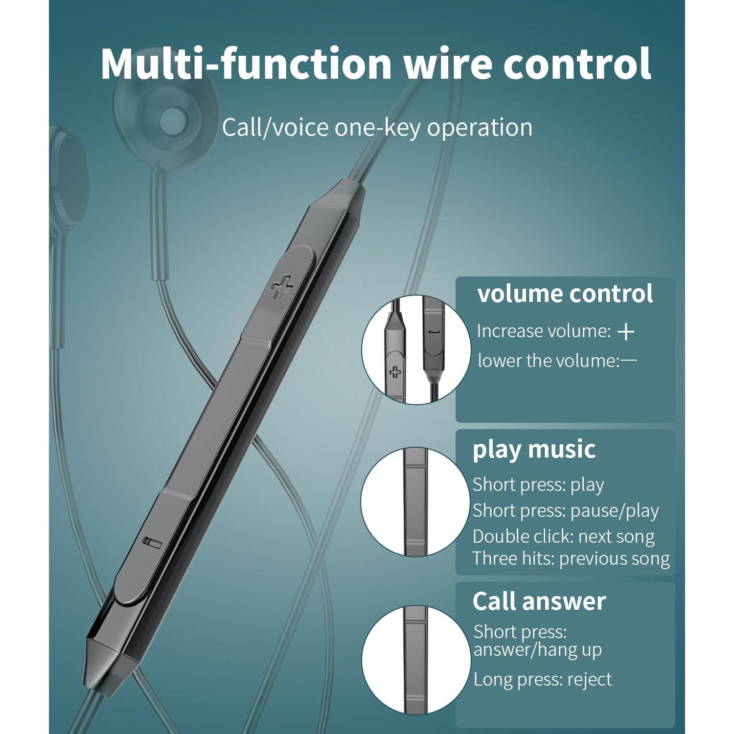 Auriculares con cable Zoyuzan 3.5mm con micrófono - 2 paquetes