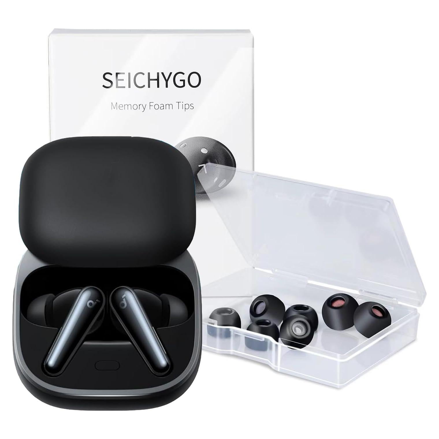 Puntas de oído de espuma viscoelástica SEICHYGO para Anker Soundcore