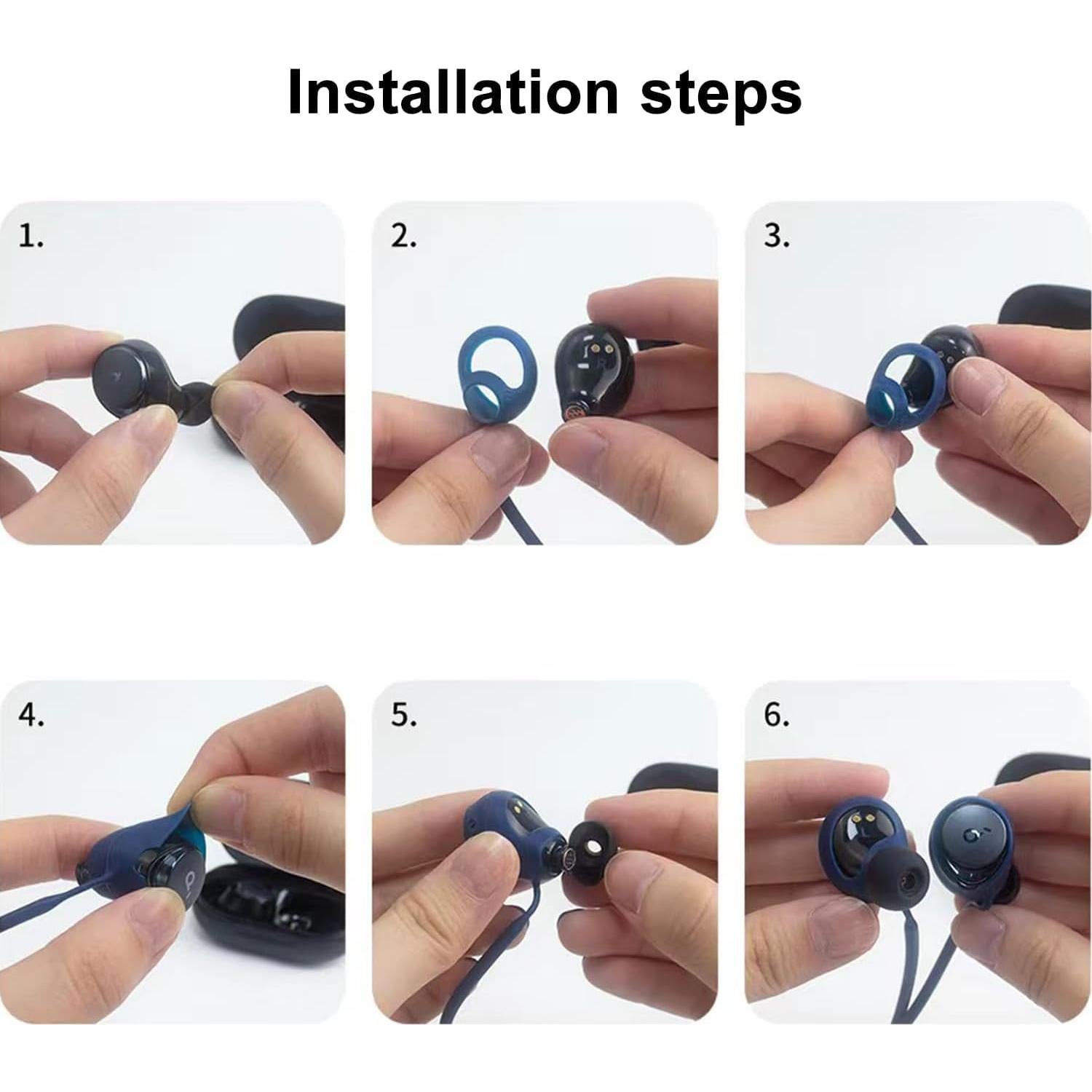 Correa Antipérdida Silicona Anker Soundcore Space A40 - 2 Piezas