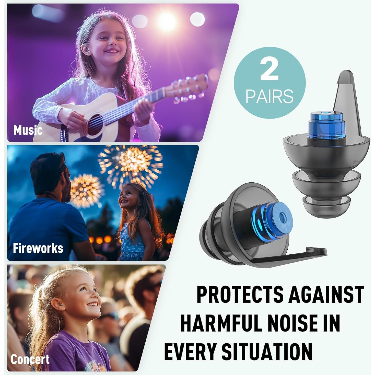 Tapones para Oídos Niños Softvox 6-12 Años 26 dB 2 Pares