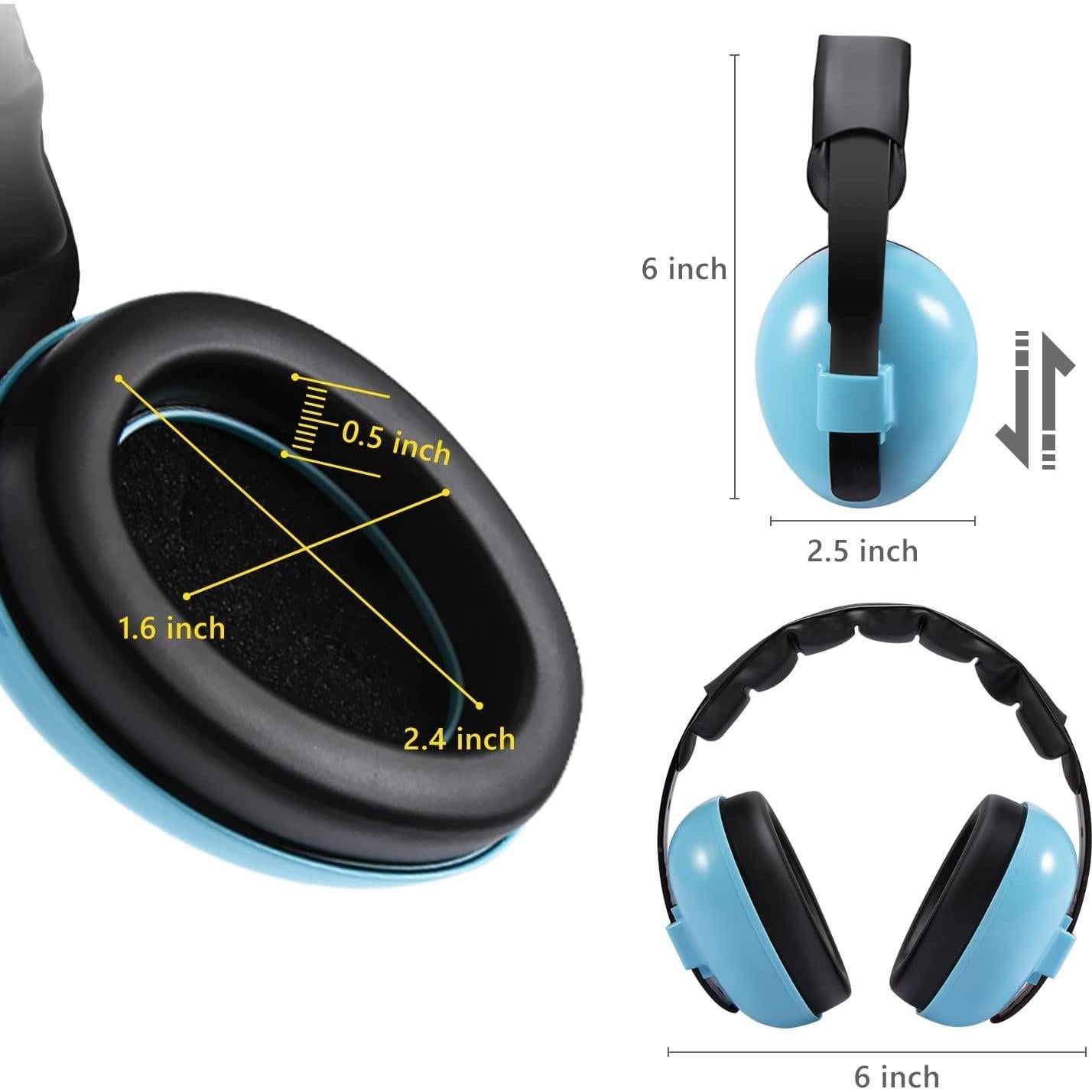 Auriculares Canceladores de Ruido para Bebés Azul - Protección Auditiva NRR 21dB