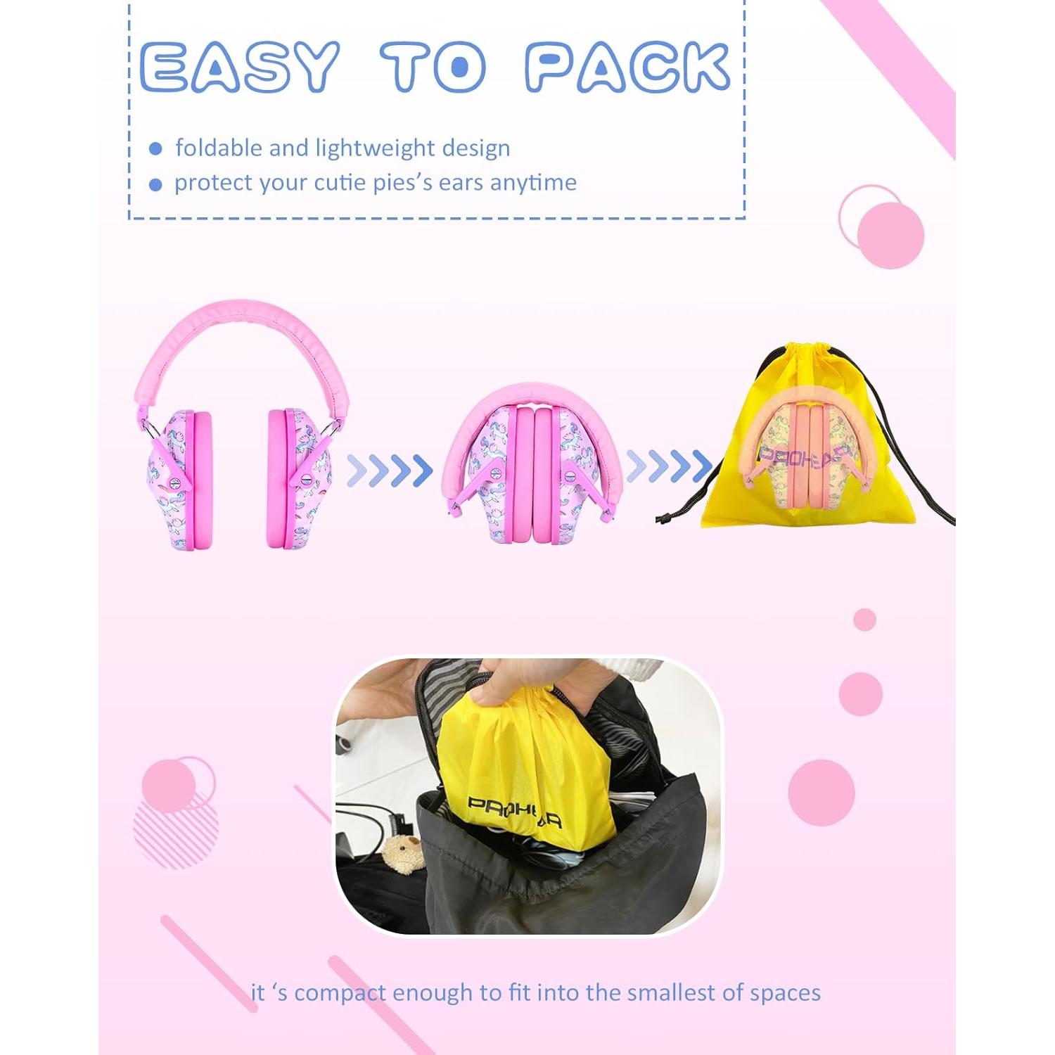 Auriculares Protectores Auditivos Prohear 032 Niños 25dB Rosa