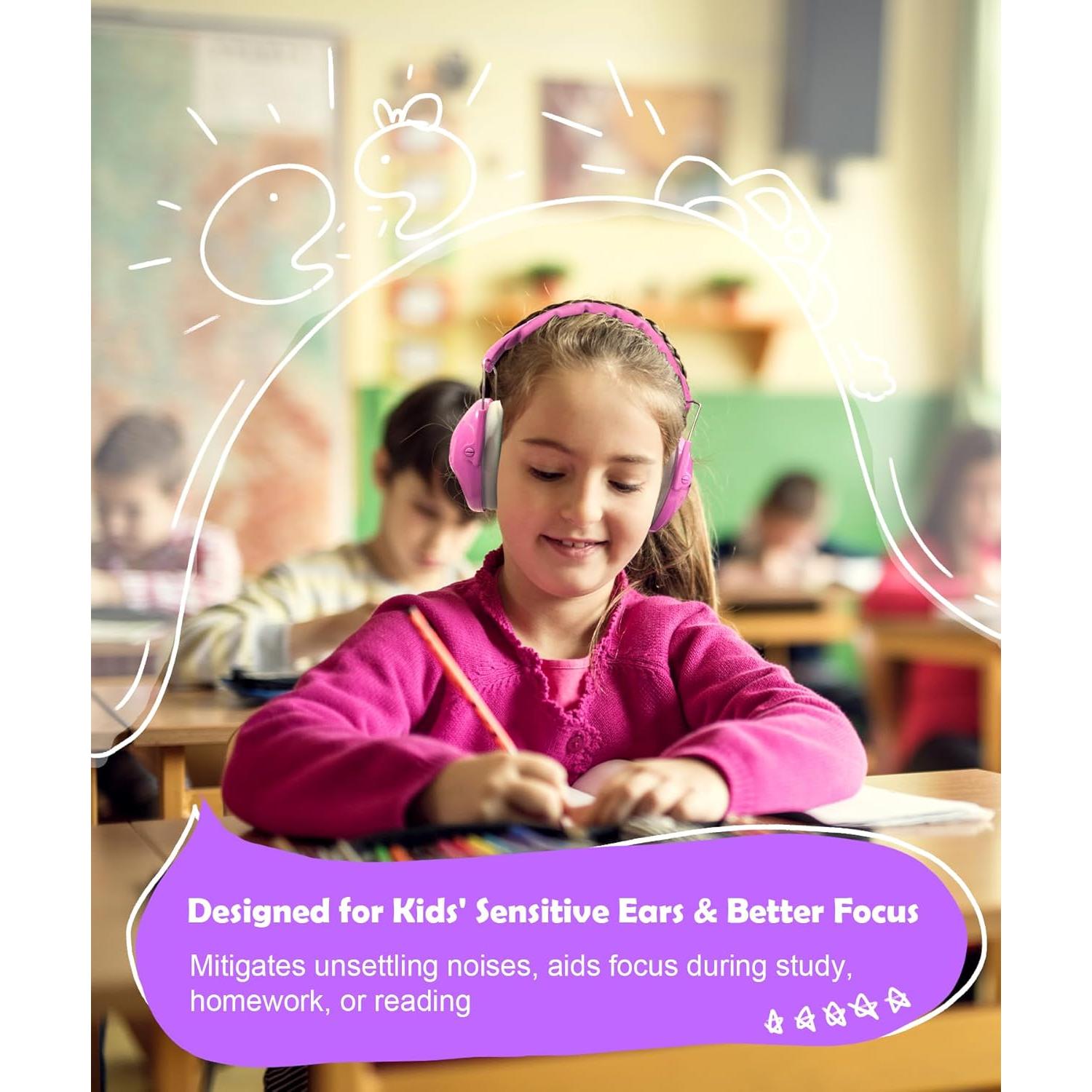 Auriculares PROHEAR 032 para Niños - Cancelación 25dB - Rosa