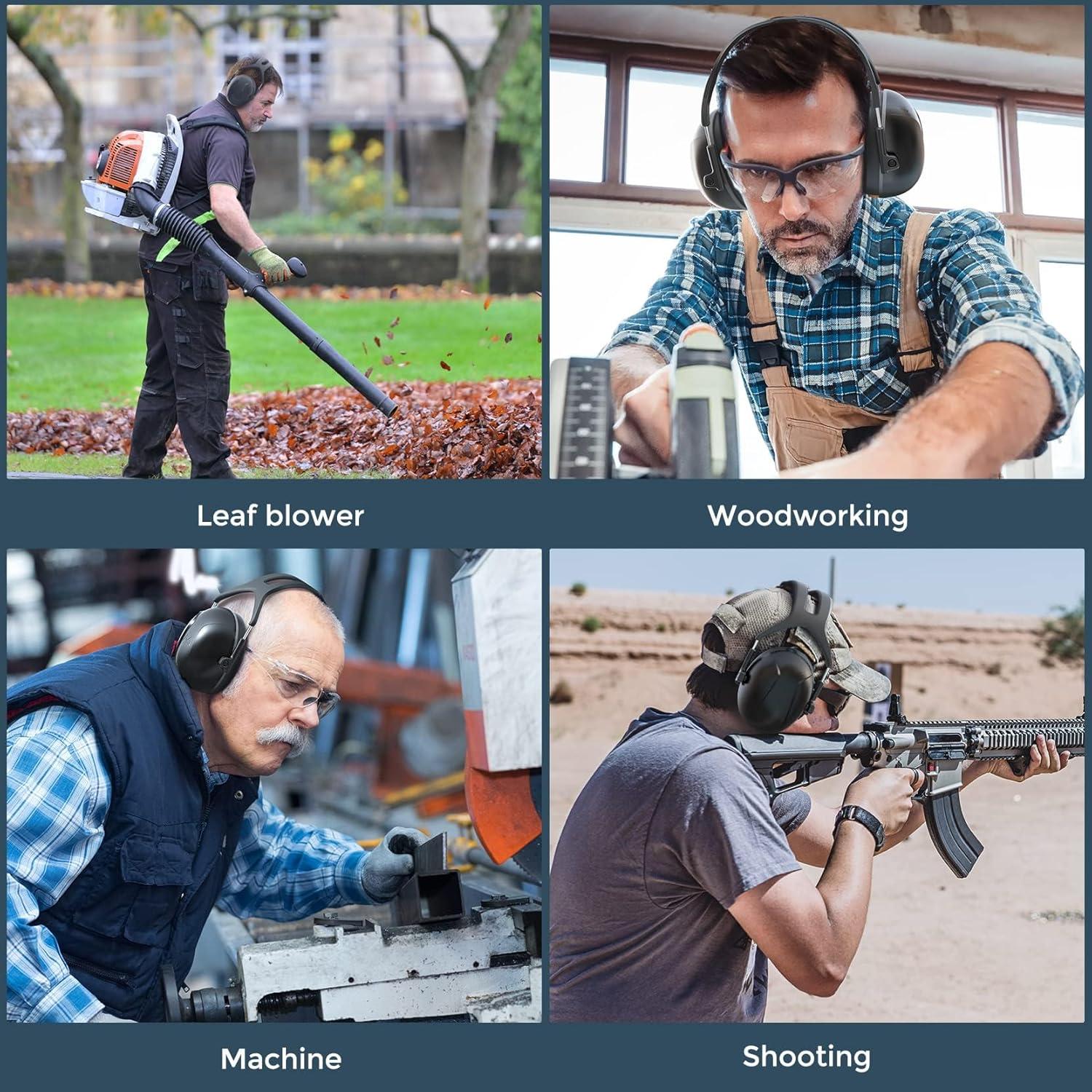 Auriculares de Protección Auditiva NRR 32dB - Negro - Ligeros