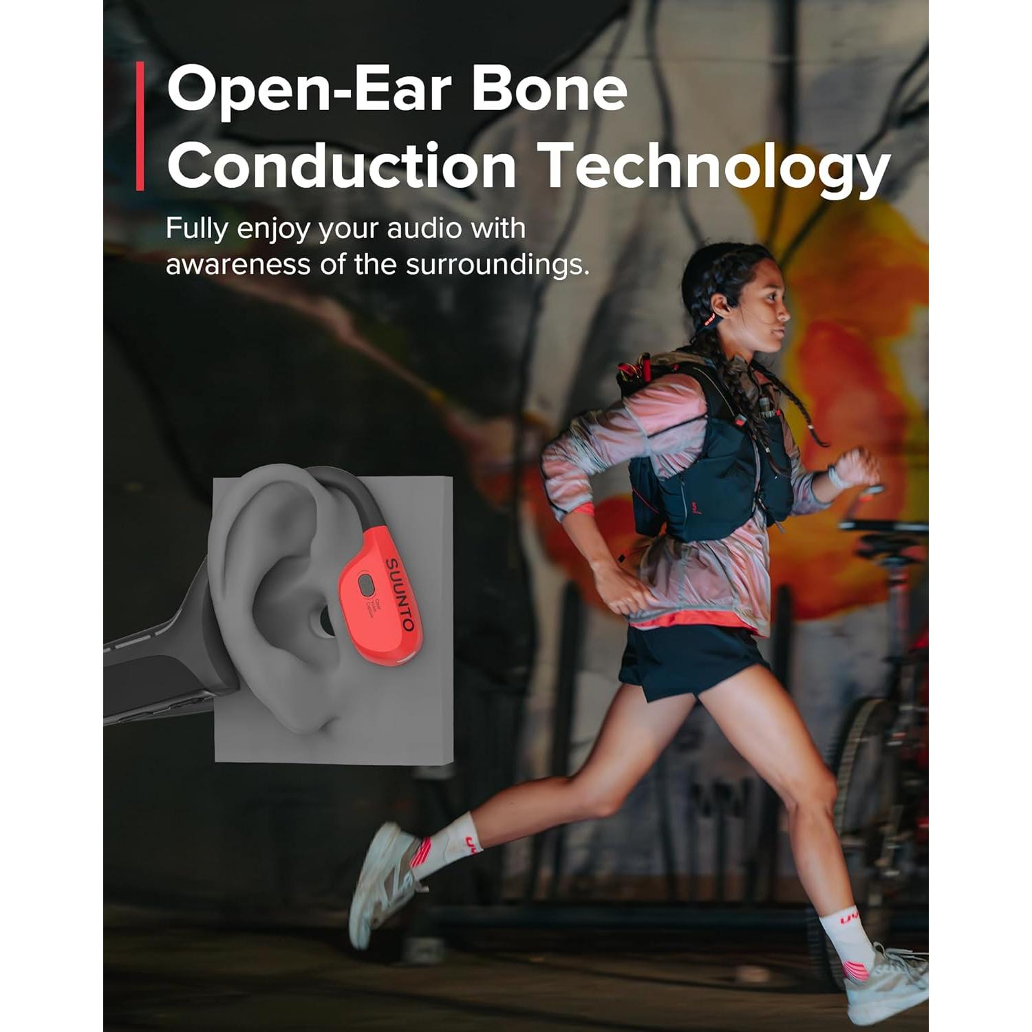 Auriculares SUUNTO Wing Conducción Ósea Bluetooth Rojo IP67