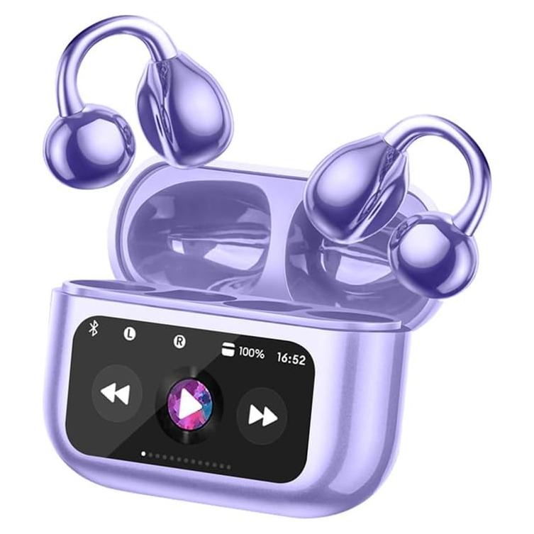 Auriculares Inalámbricos Bluetooth 5.4 TANFESO M100 IPX7 Púrpura