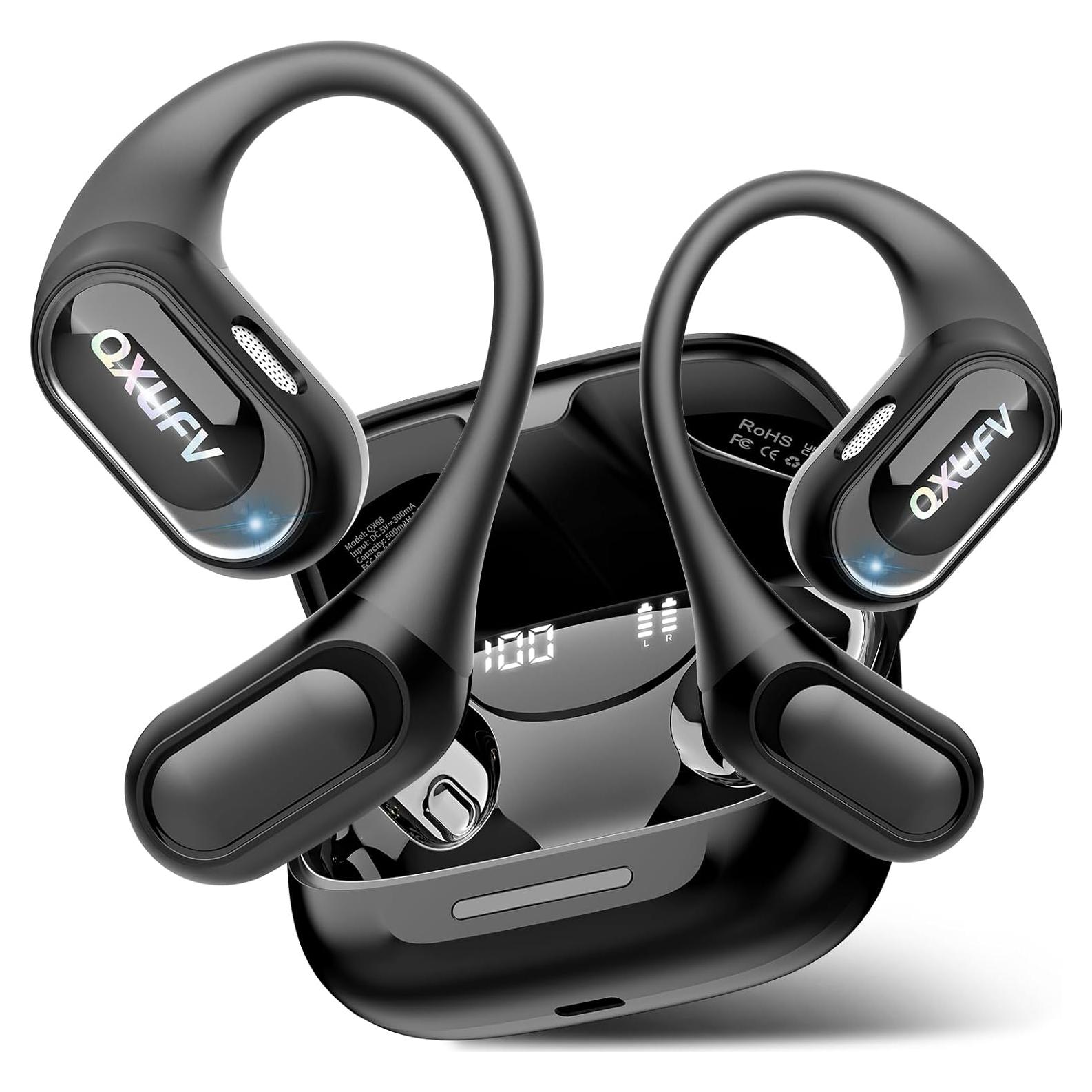 Auriculares Bluetooth 5.4 QXUFV de oido abierto IPX7 48h