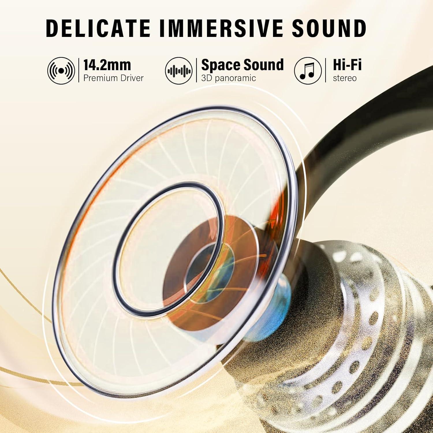 Auriculares Bluetooth 5.4 QXUFV de oido abierto IPX7 48h