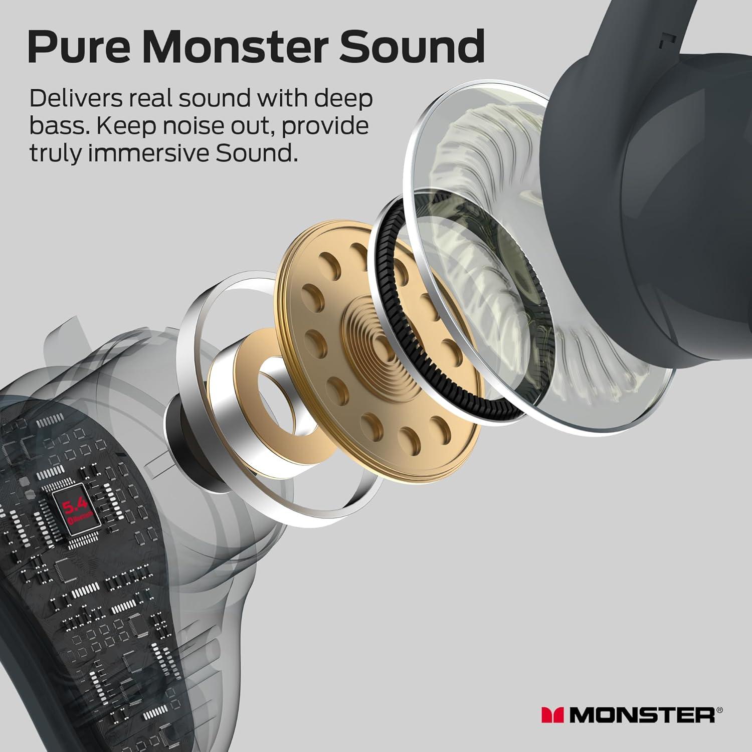 Auriculares Inalámbricos Monster N-Lite 210, Bluetooth 5.4, 32H