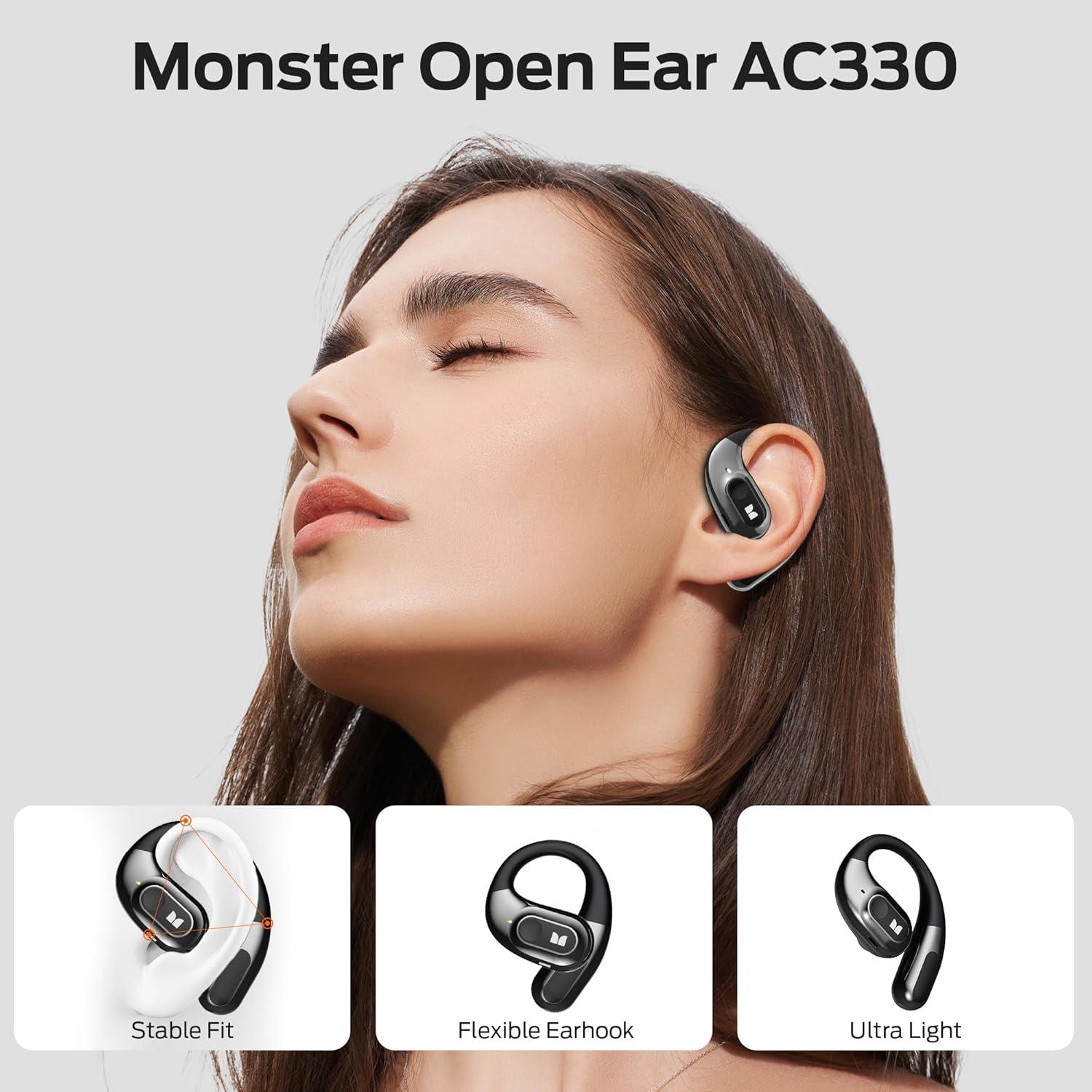 Auriculares Inalámbricos Monster Open Ear AC330 Bluetooth 5.4
