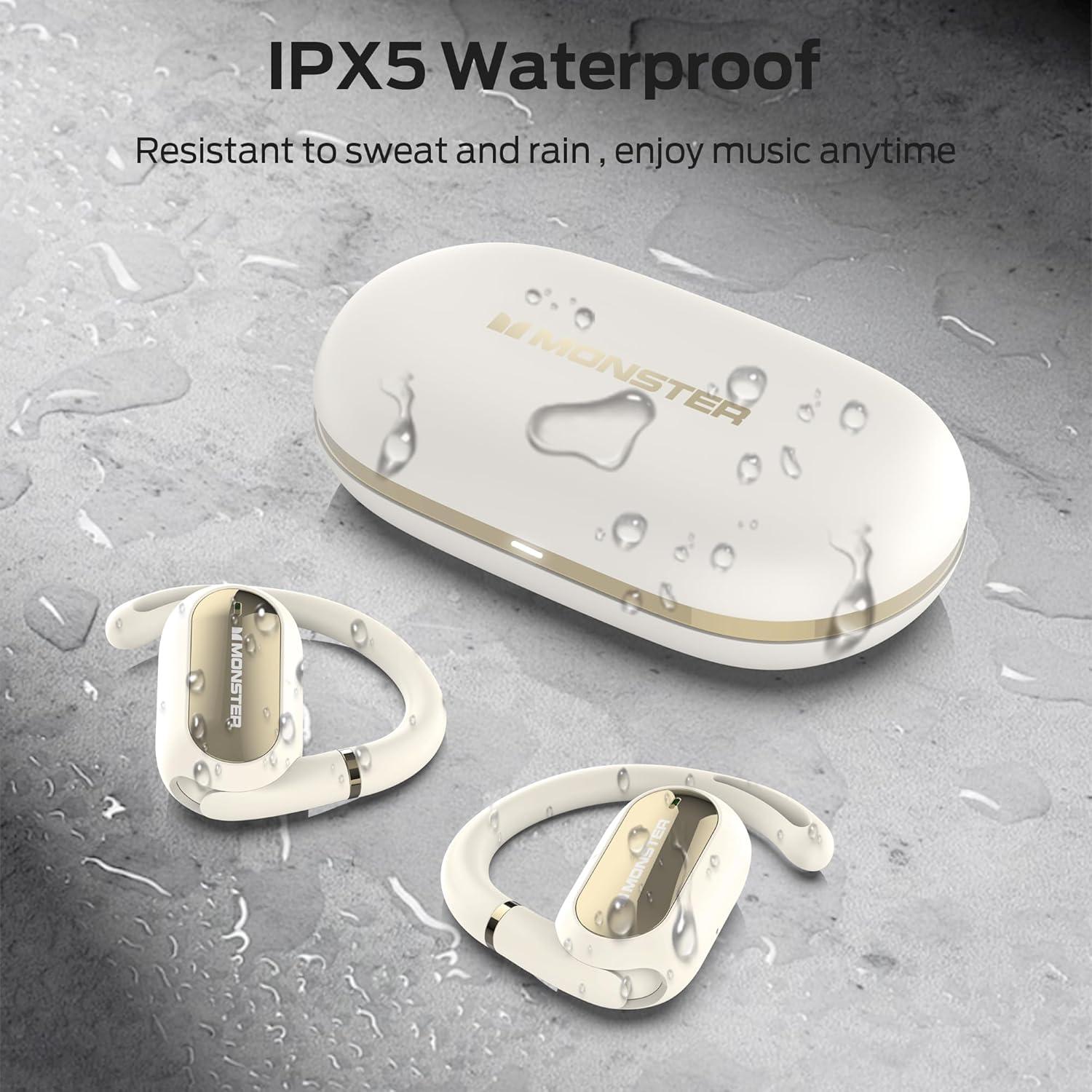 Auriculares Bluetooth Monster Open Ear AC322, 36H Batería IPX5