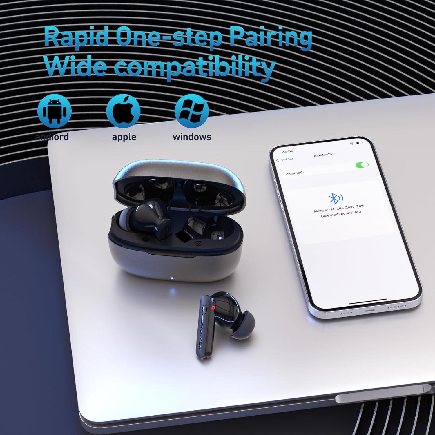 Auriculares Inalámbricos Monster MH22107 Bluetooth 5.3 IPX8 60H