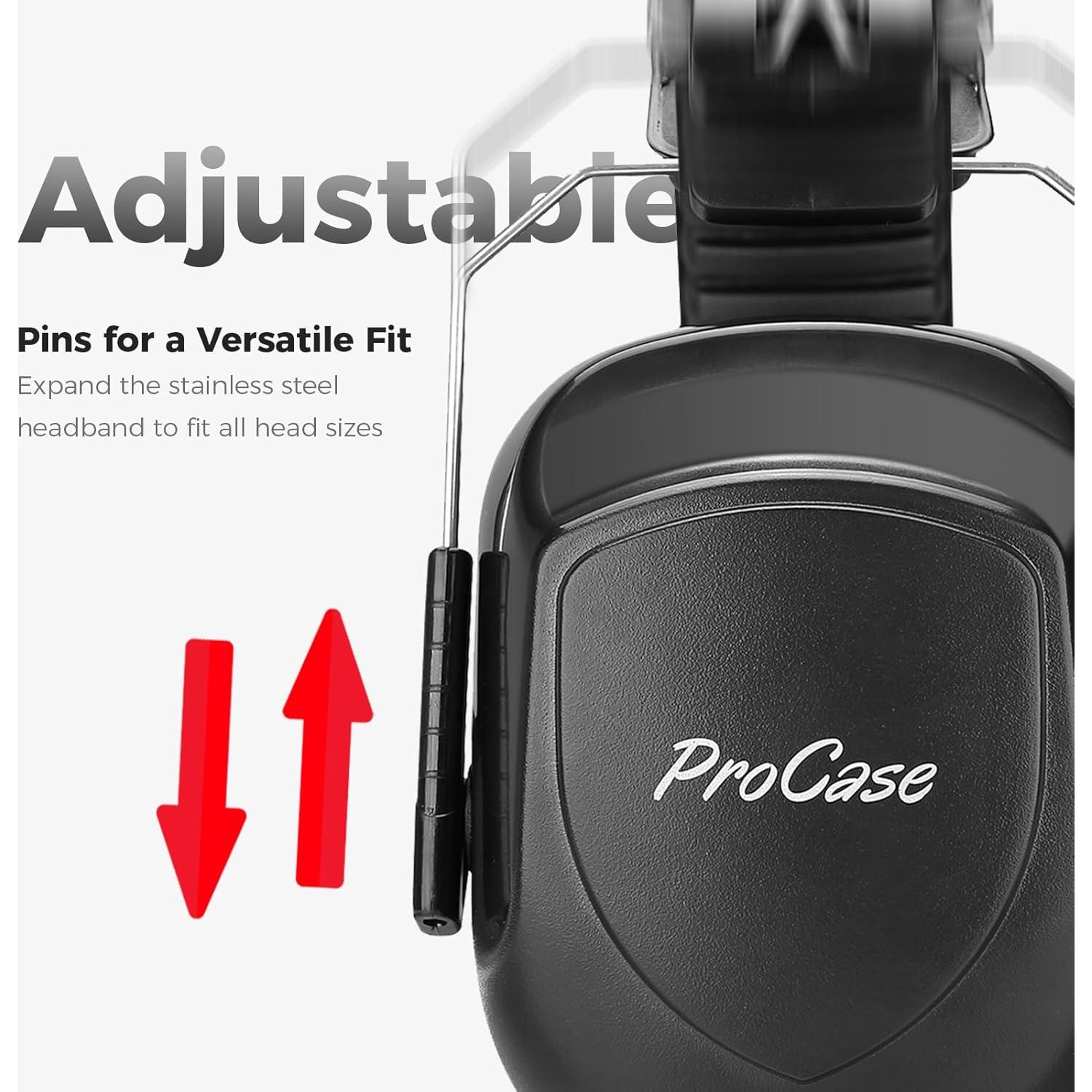 Auriculares de Reducción de Ruido ProCase NRR 28dB - 2 Paquetes Rosa y Negro