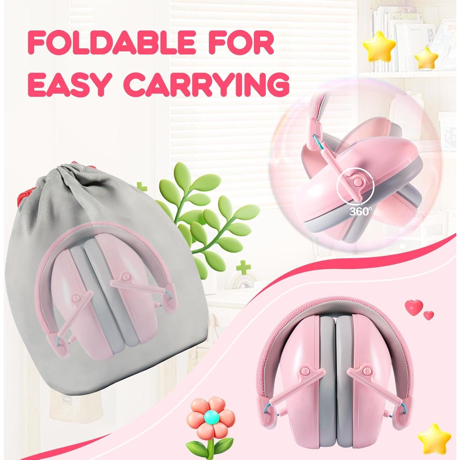 Auriculares con Cancelación de Ruido para Niños NRR 24dB - Azul y Rosa