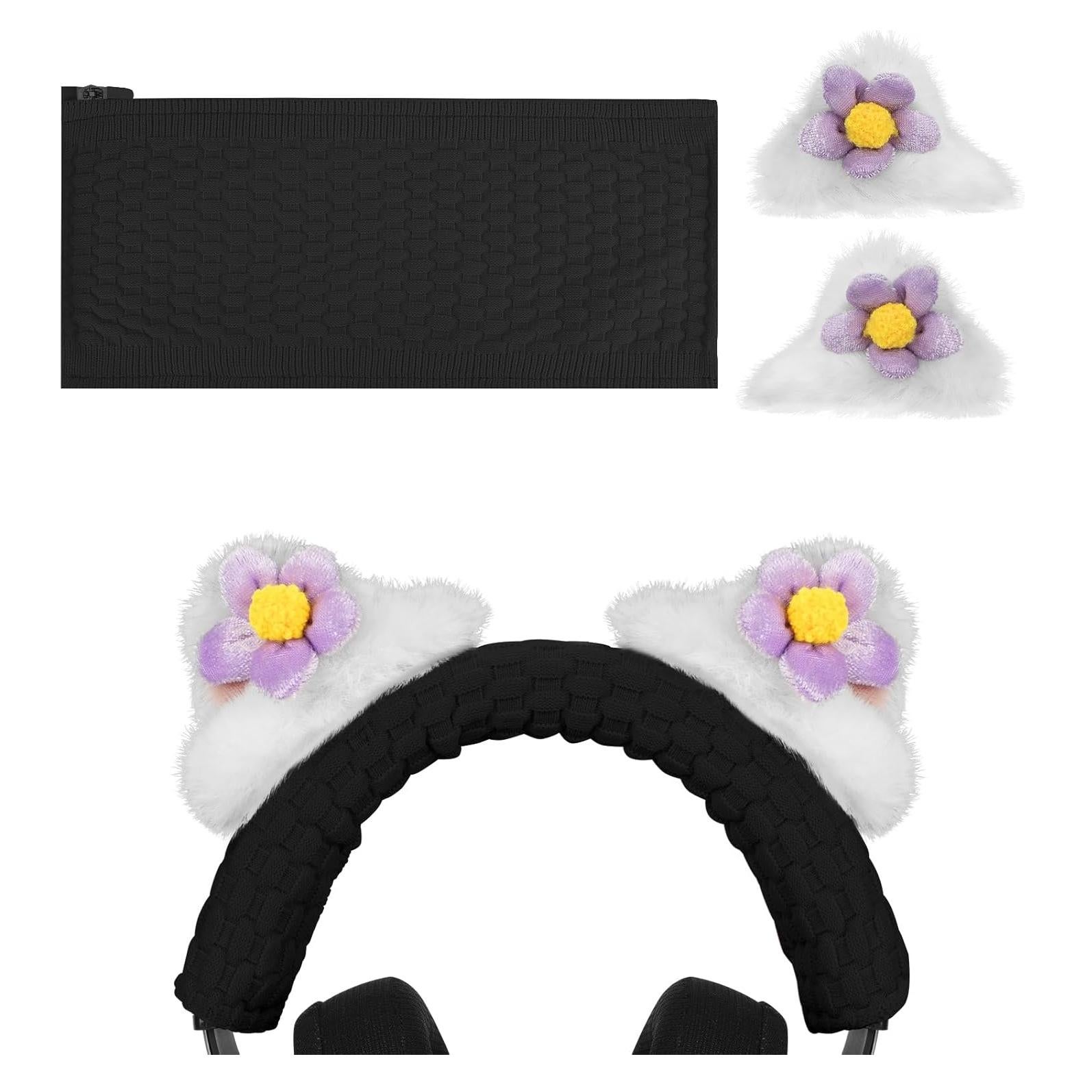 Cubierta de Diadema Geekria con Orejas de Gato para Auriculares