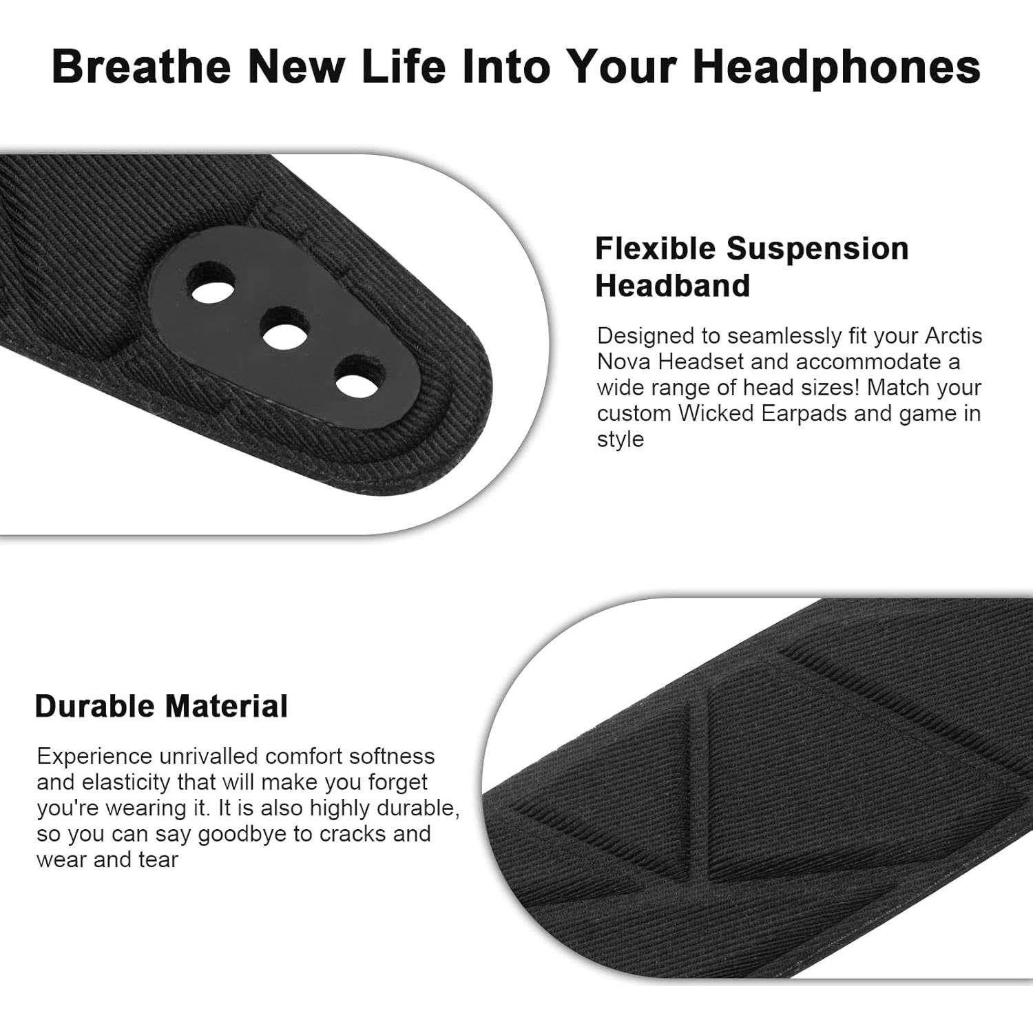 Banda de Cabeza Reemplazo SteelSeries Arctis Nova 1-7 Pro Negro