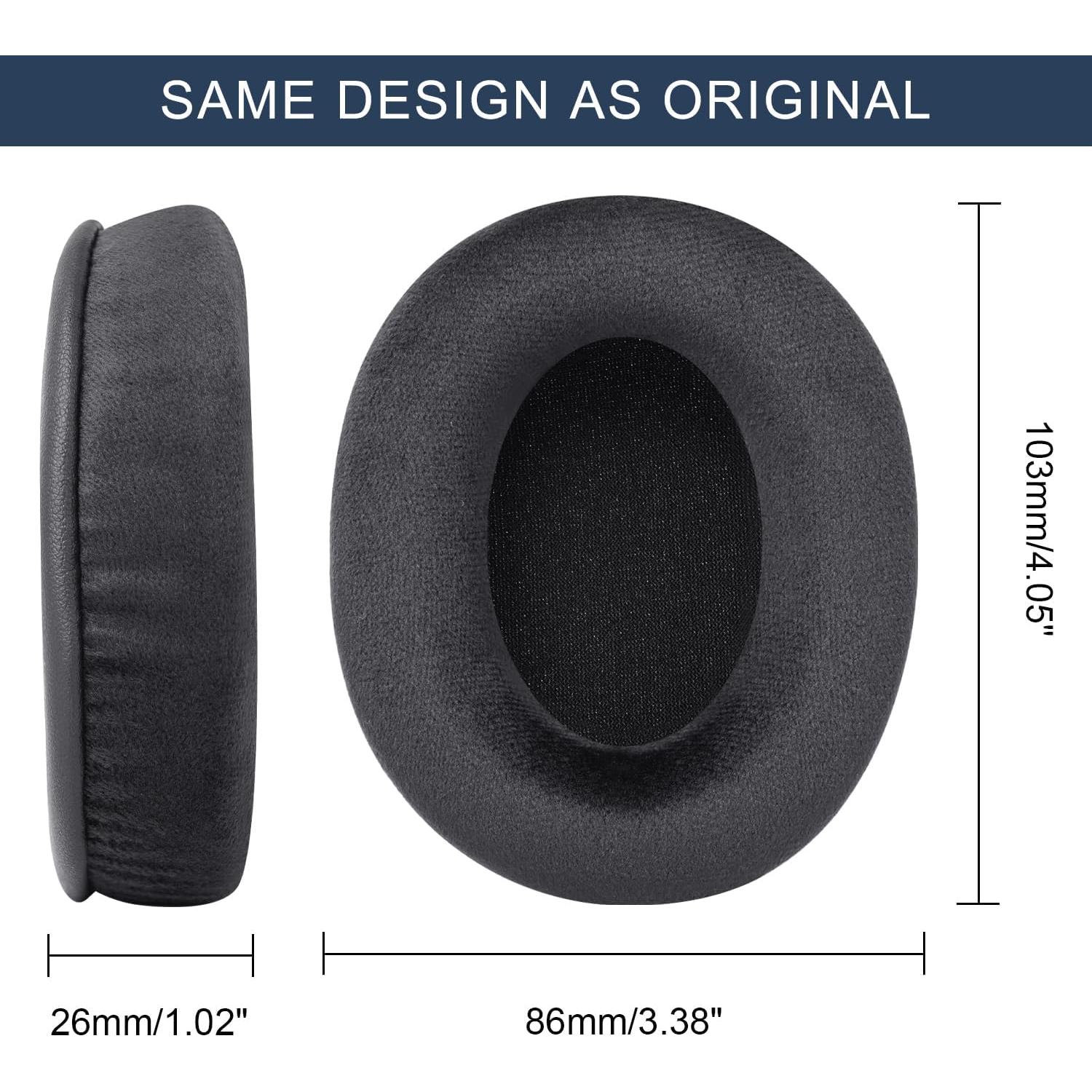 Almohadillas de Reemplazo GVOEARS para Auriculares Audio Technica y Más - Velour Extra Grueso