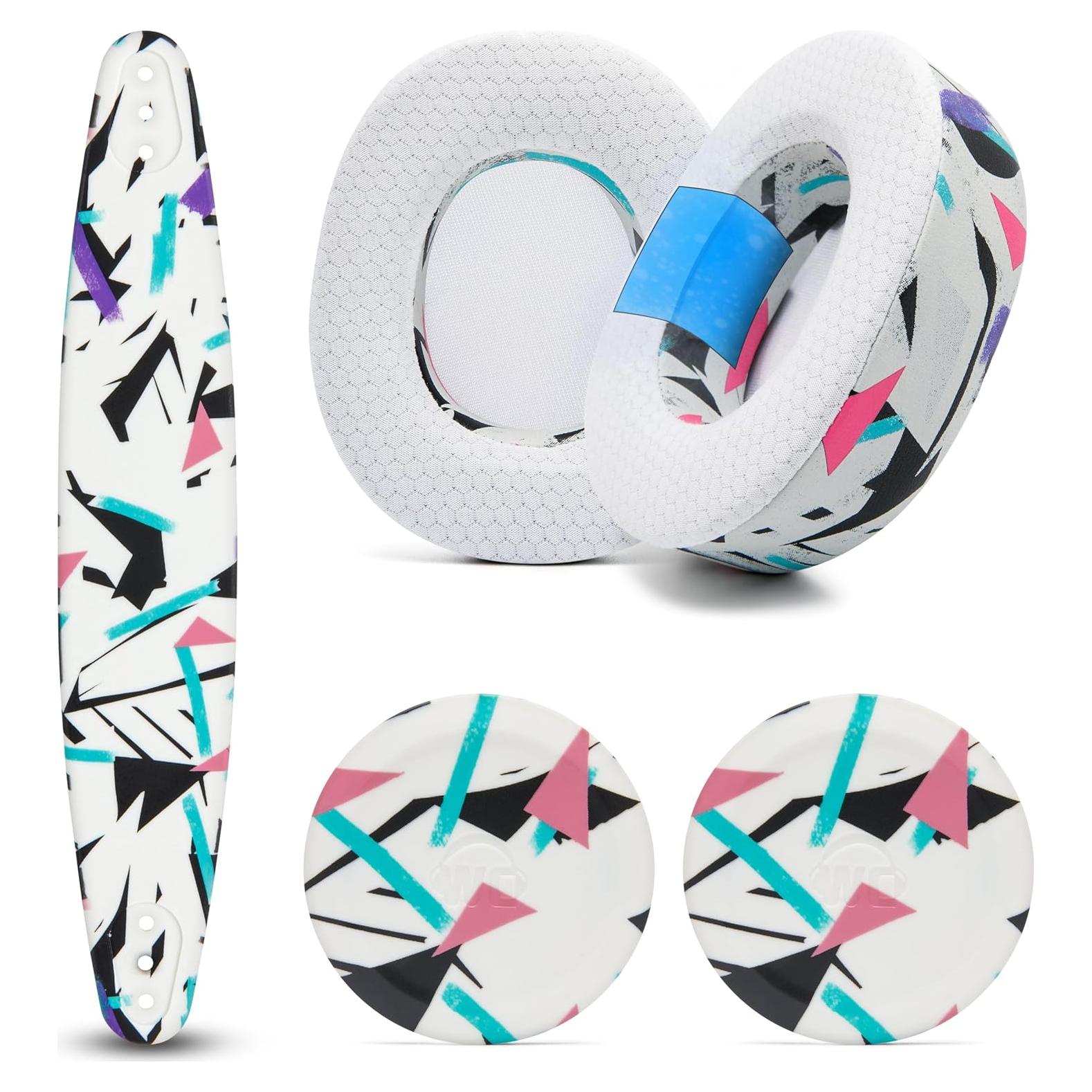 Kit de Modificación WC Nova Pro Inalámbrico para SteelSeries Arctis Nova Pro - Almohadillas de Gel y Banda de Silicona