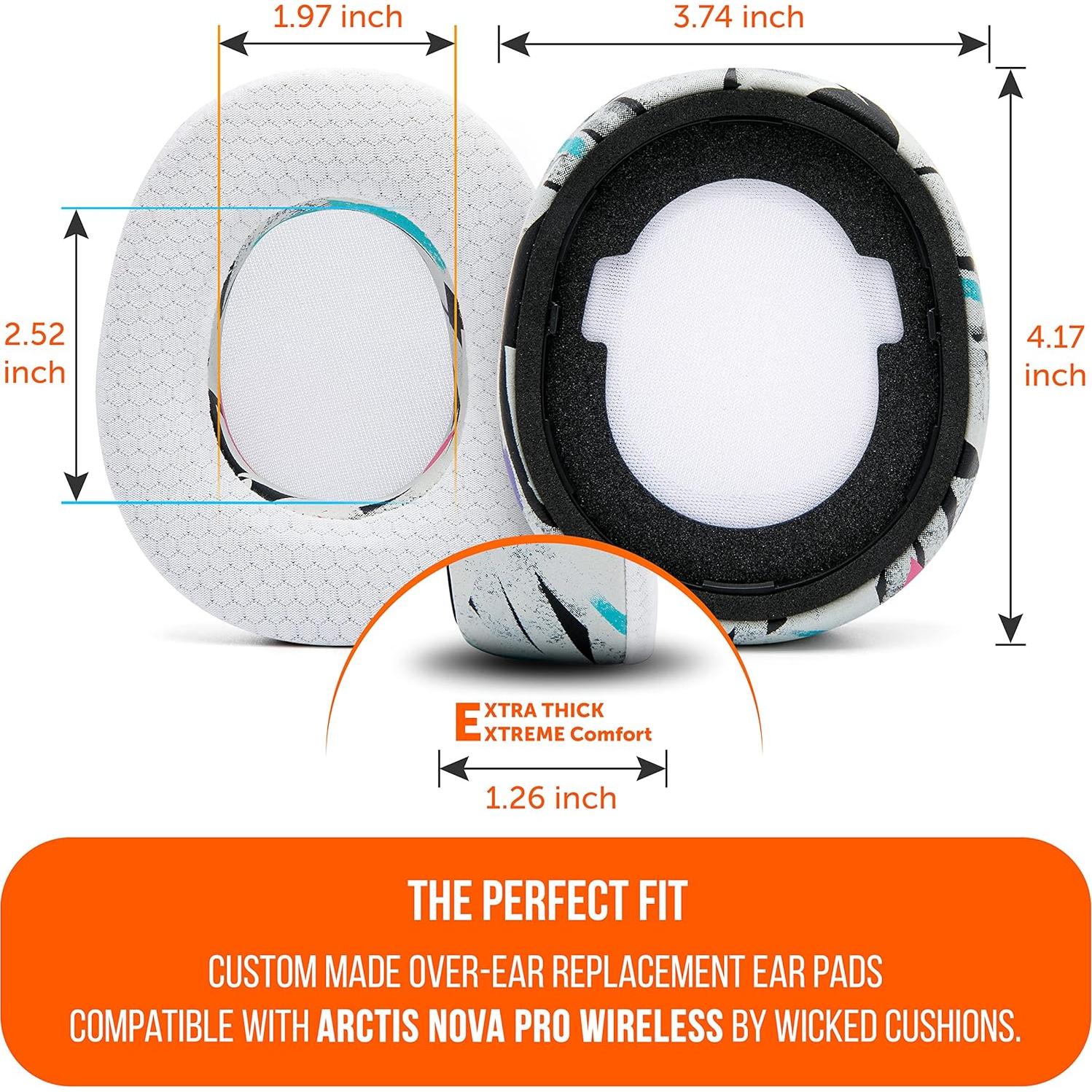 Kit de Modificación WC Nova Pro Inalámbrico para SteelSeries Arctis Nova Pro - Almohadillas de Gel y Banda de Silicona