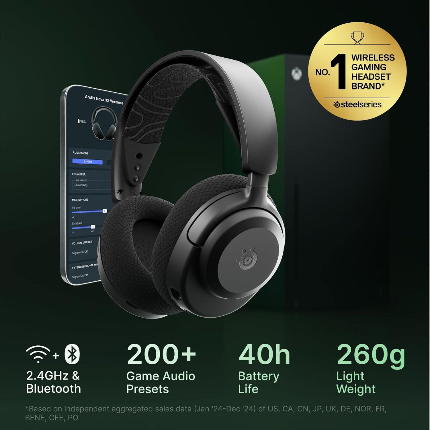 Auriculares Gaming Inalámbricos SteelSeries Arctis Nova 3X - 40h Batería