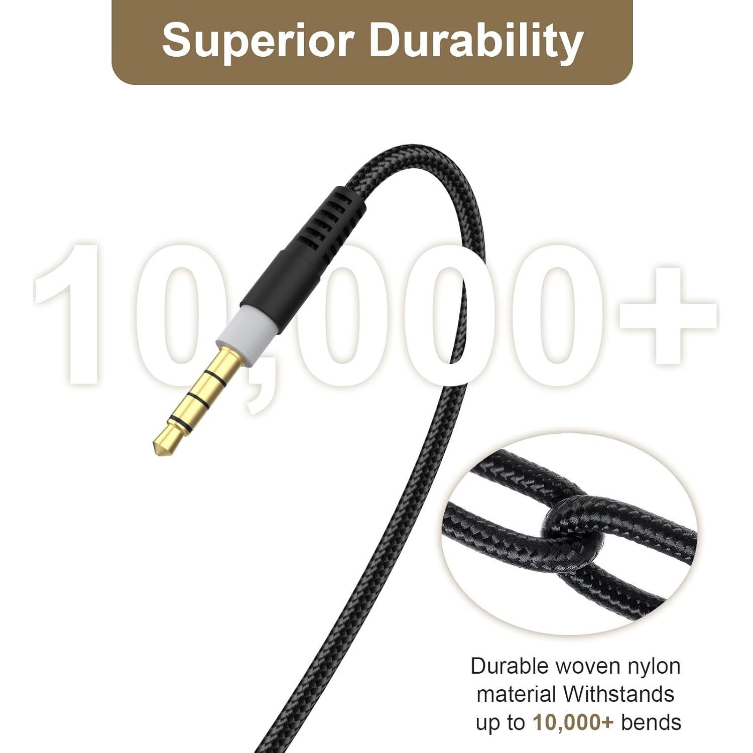 Cable Auxiliar Estéreo 3.5mm Toeasor para HyperX Cloud Alpha 1.5m