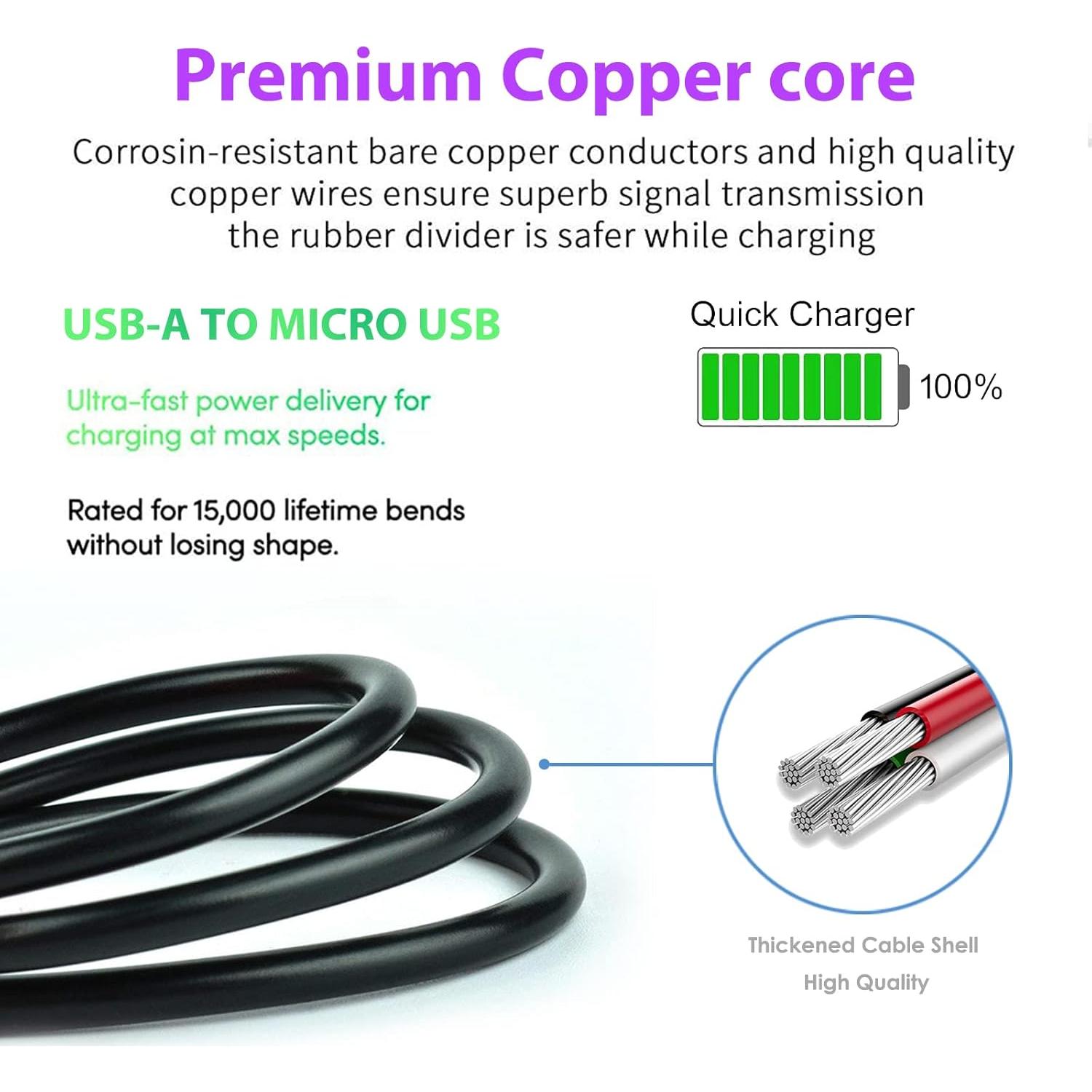 Cable de Carga Rápida Micro USB 1.5m para Auriculares Corsair