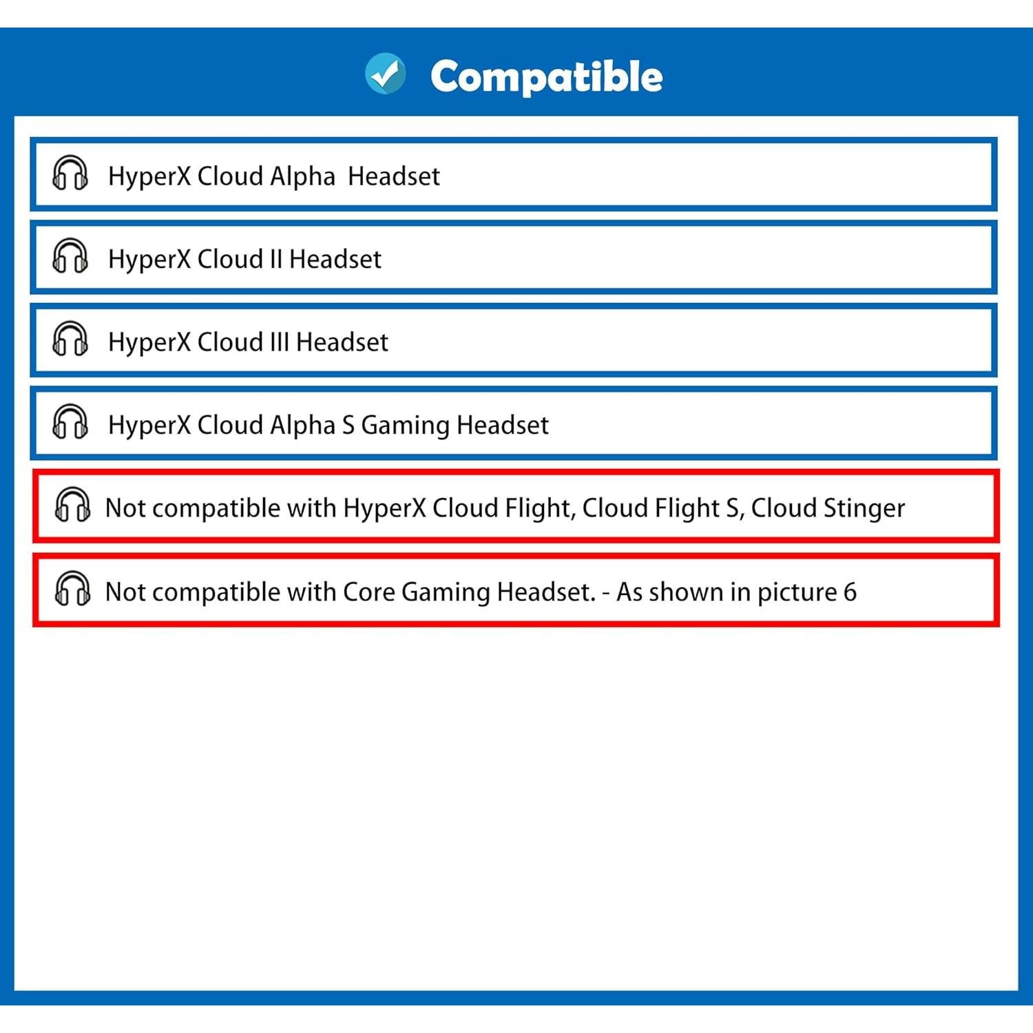 Almohadillas de oído y banda de cabeza DowiTech para HyperX Cloud