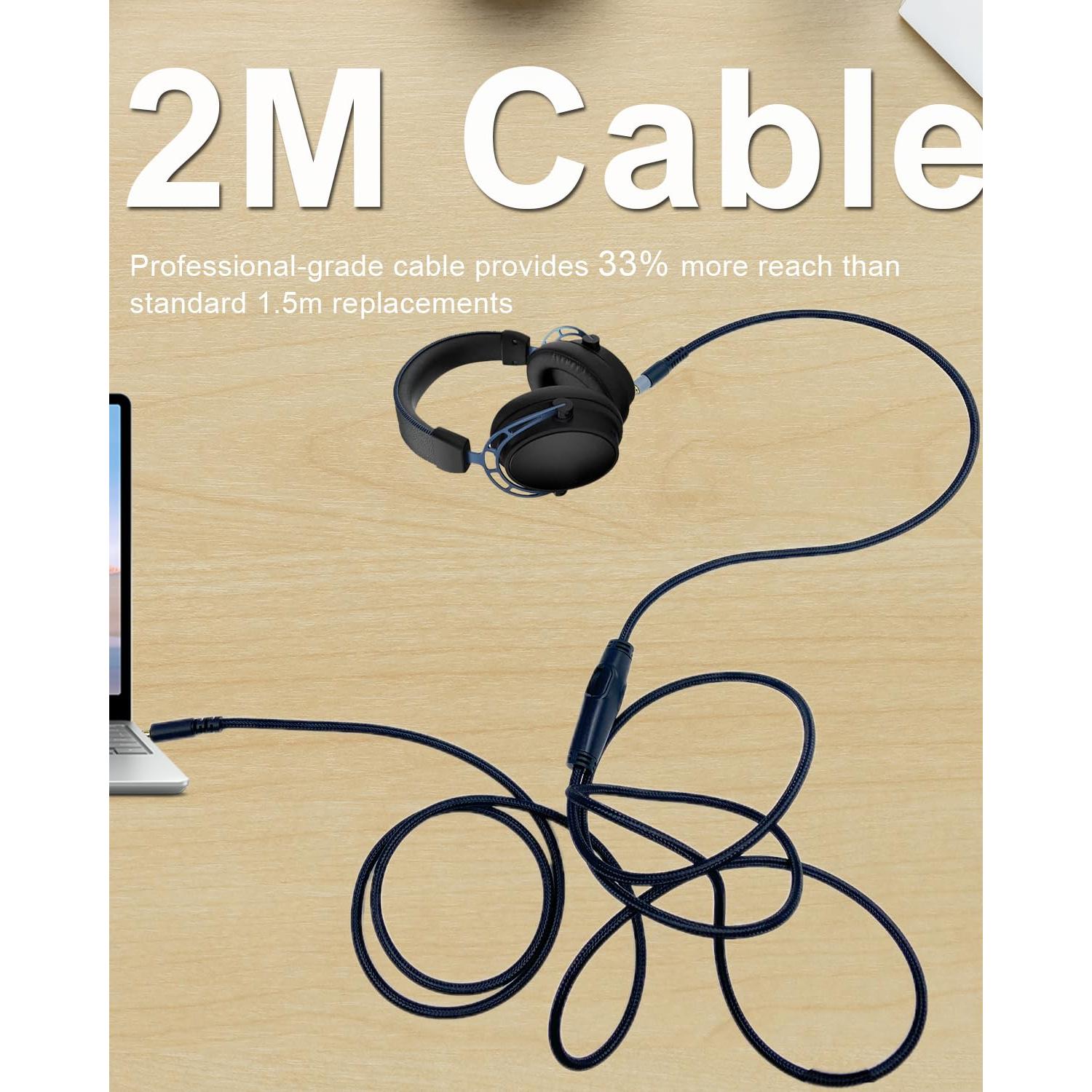 Cable Auxiliar de Audio 2M SPTSSWET para Auriculares Gaming