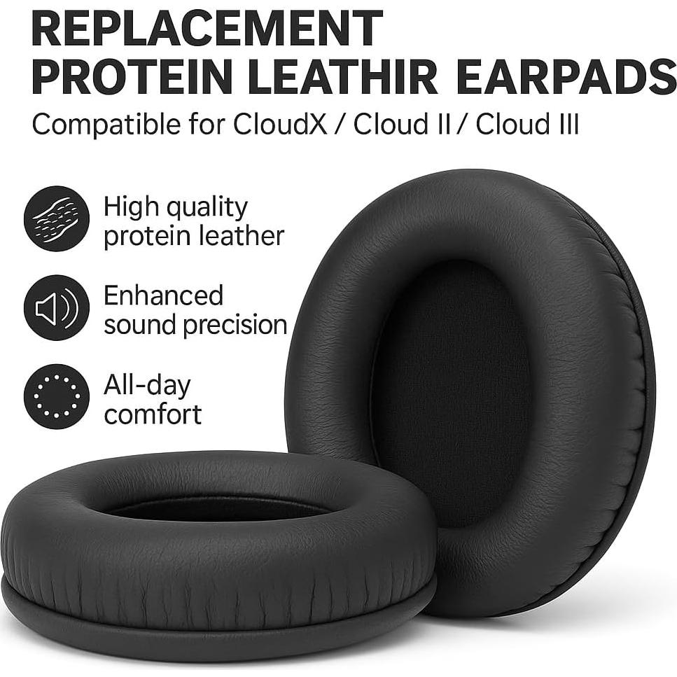 Almohadillas de Repuesto SEICHYGO para Auriculares Hyper-X Cloud