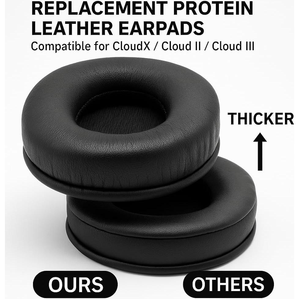 Almohadillas de Repuesto SEICHYGO para Auriculares Hyper-X Cloud