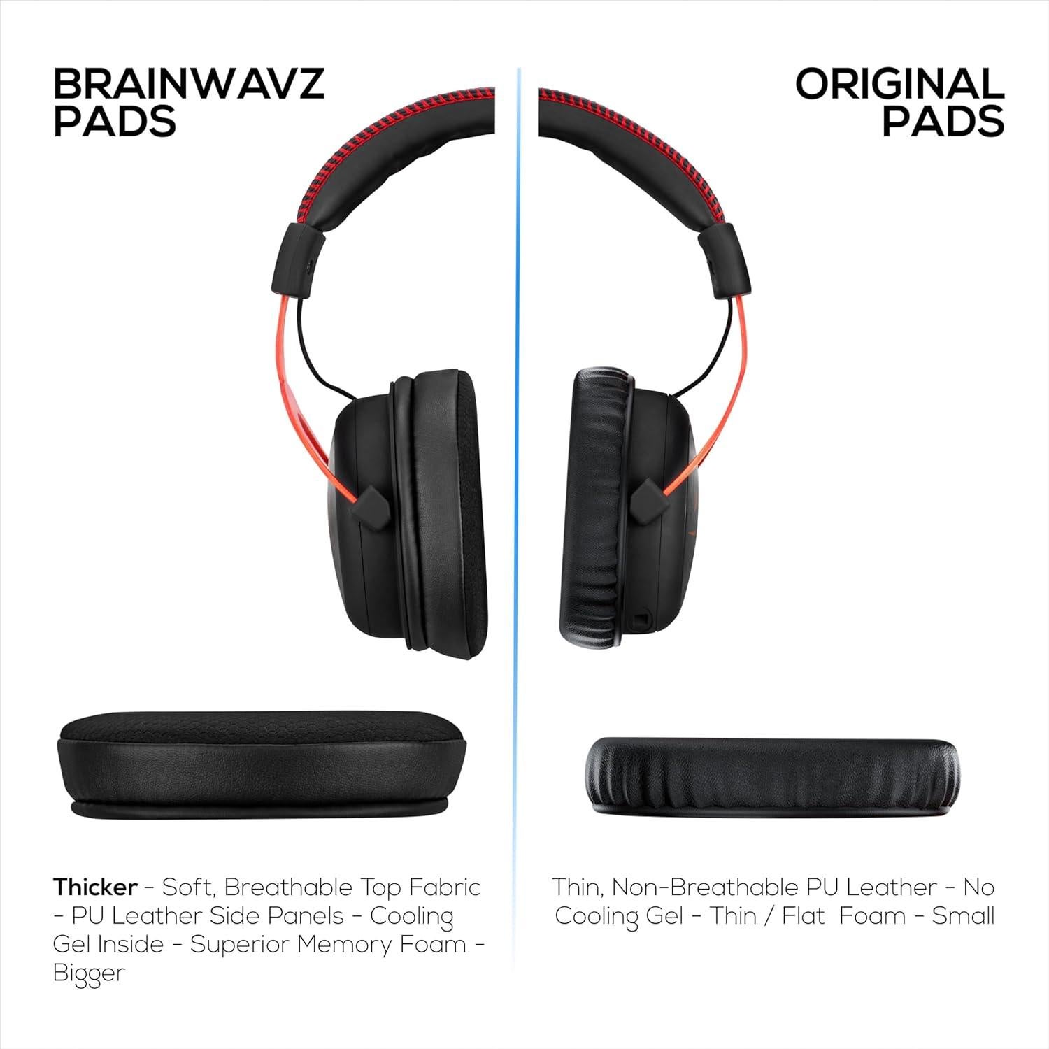 Almohadillas Híbridas Brainwavz para Auriculares HyperX Cloud