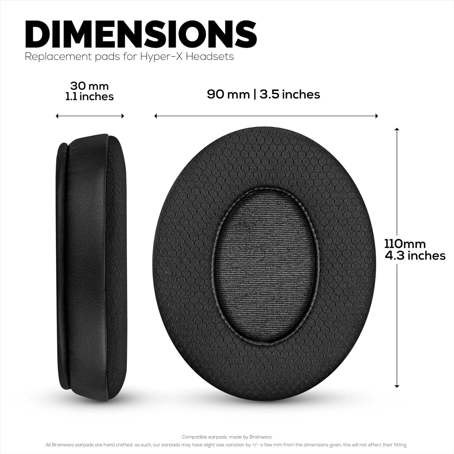 Almohadillas Híbridas Brainwavz para Auriculares HyperX Cloud