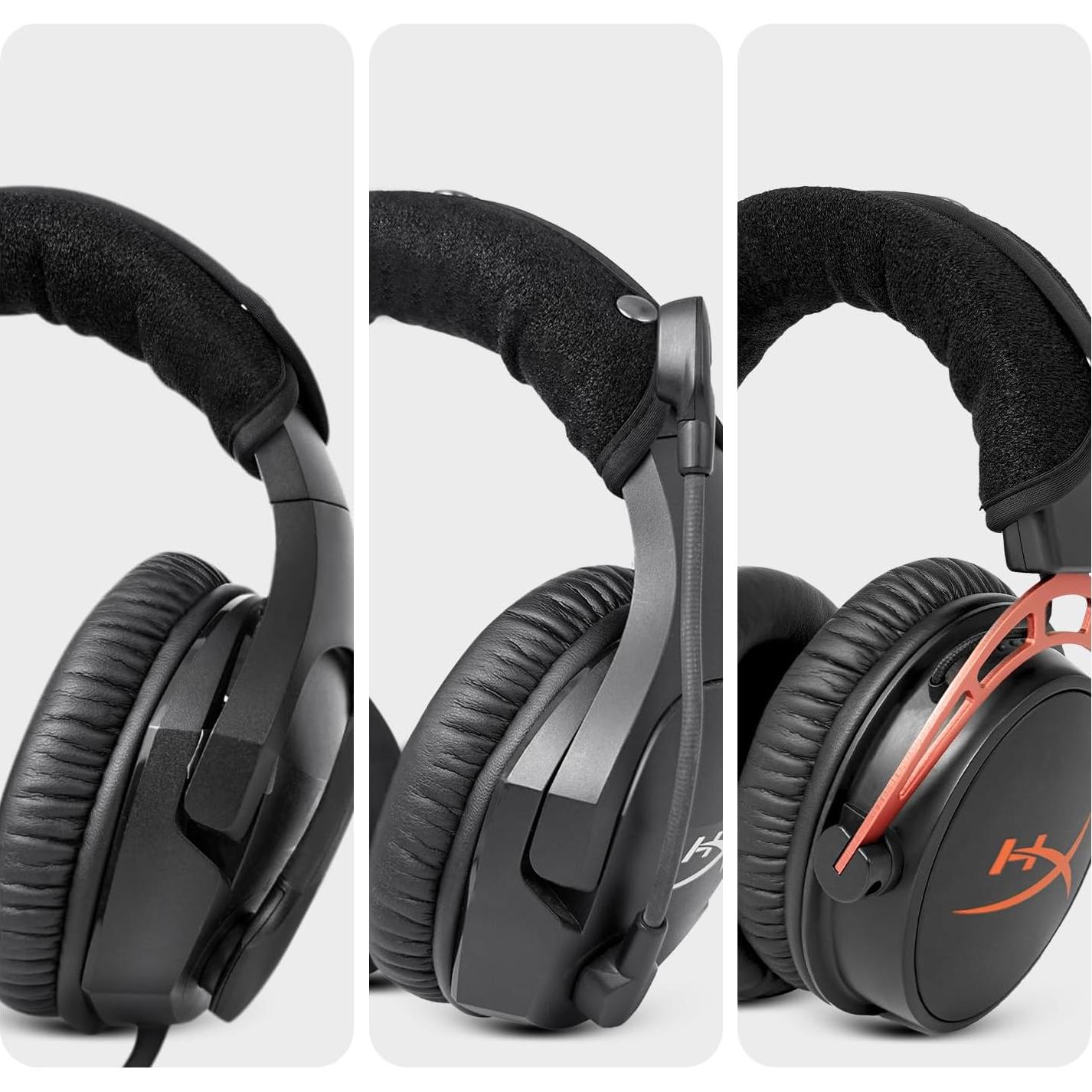 Cojines de Reemplazo HyperX Cloud + Funda Diadema GEVO - Negro