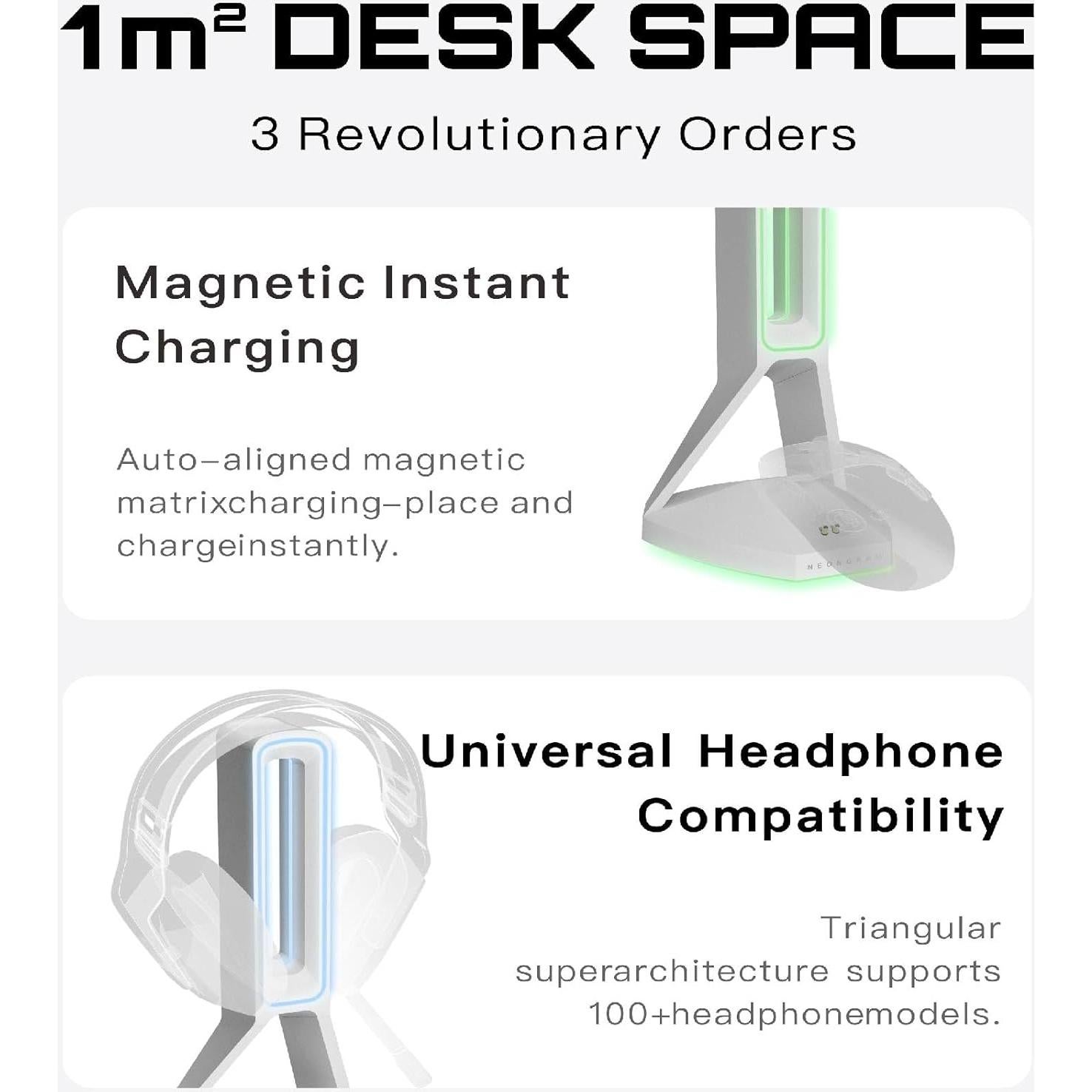 Soporte para Auriculares RGB y Dock de Carga Logitech G502 - Blanco