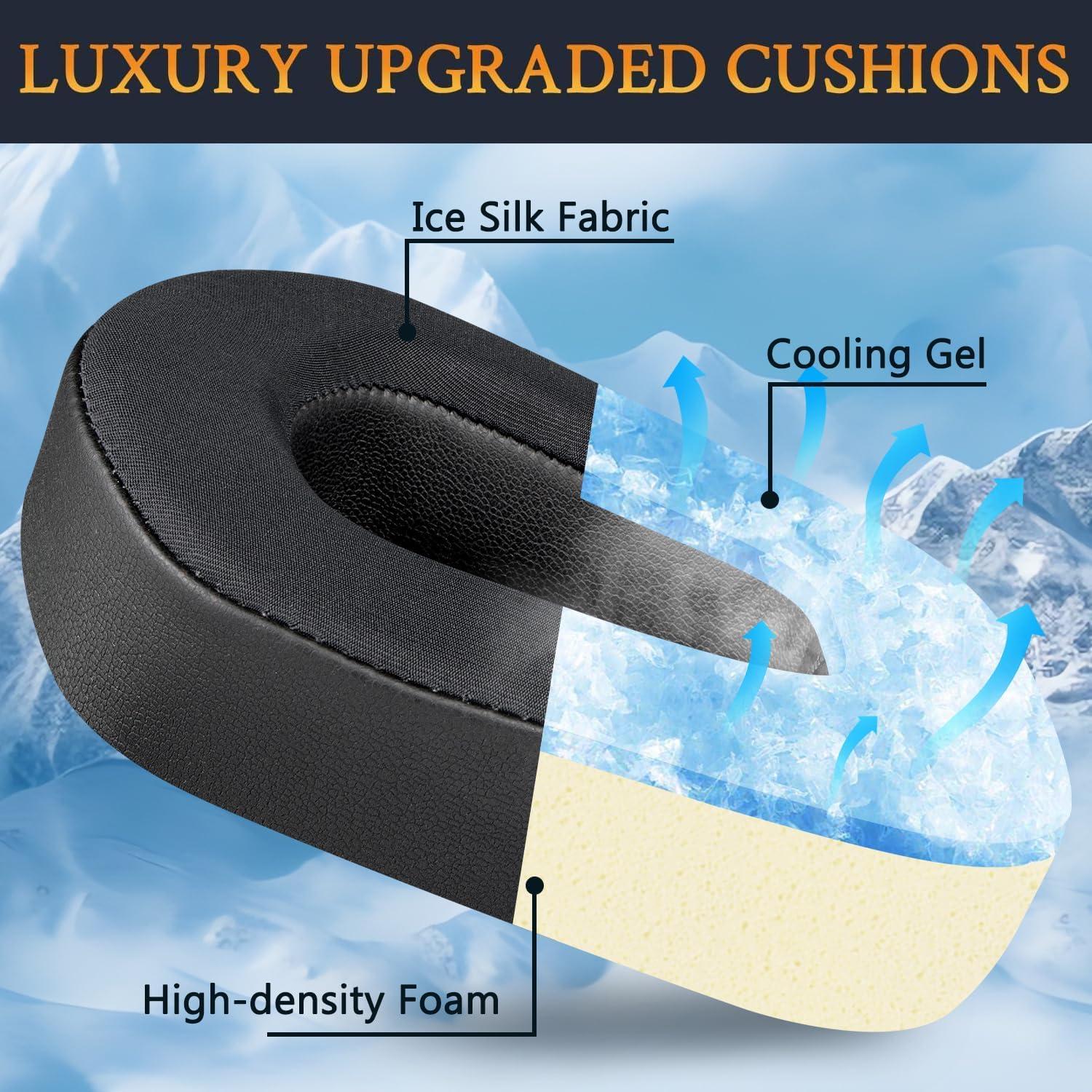 Almohadillas de Gel Refrigerante SOULWIT para Auriculares Logitech G733 G535 G335 - Negro