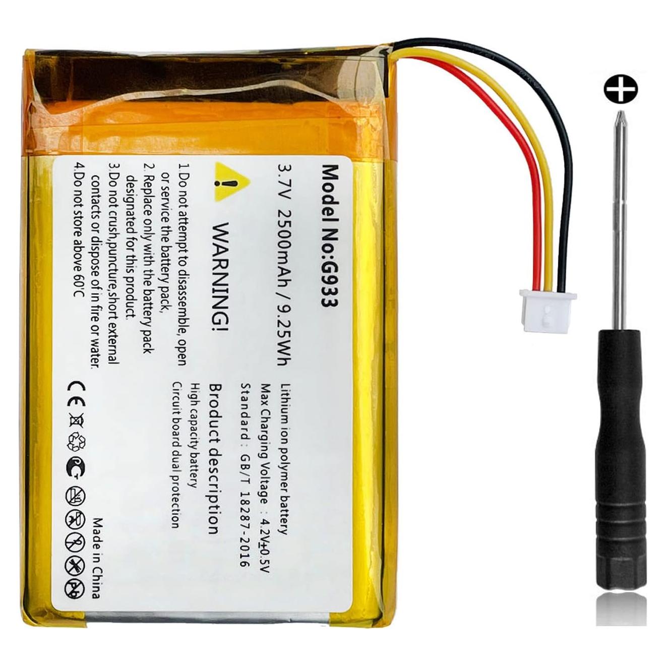 Batería de 2500mAh para Auriculares Logitech G933 G533