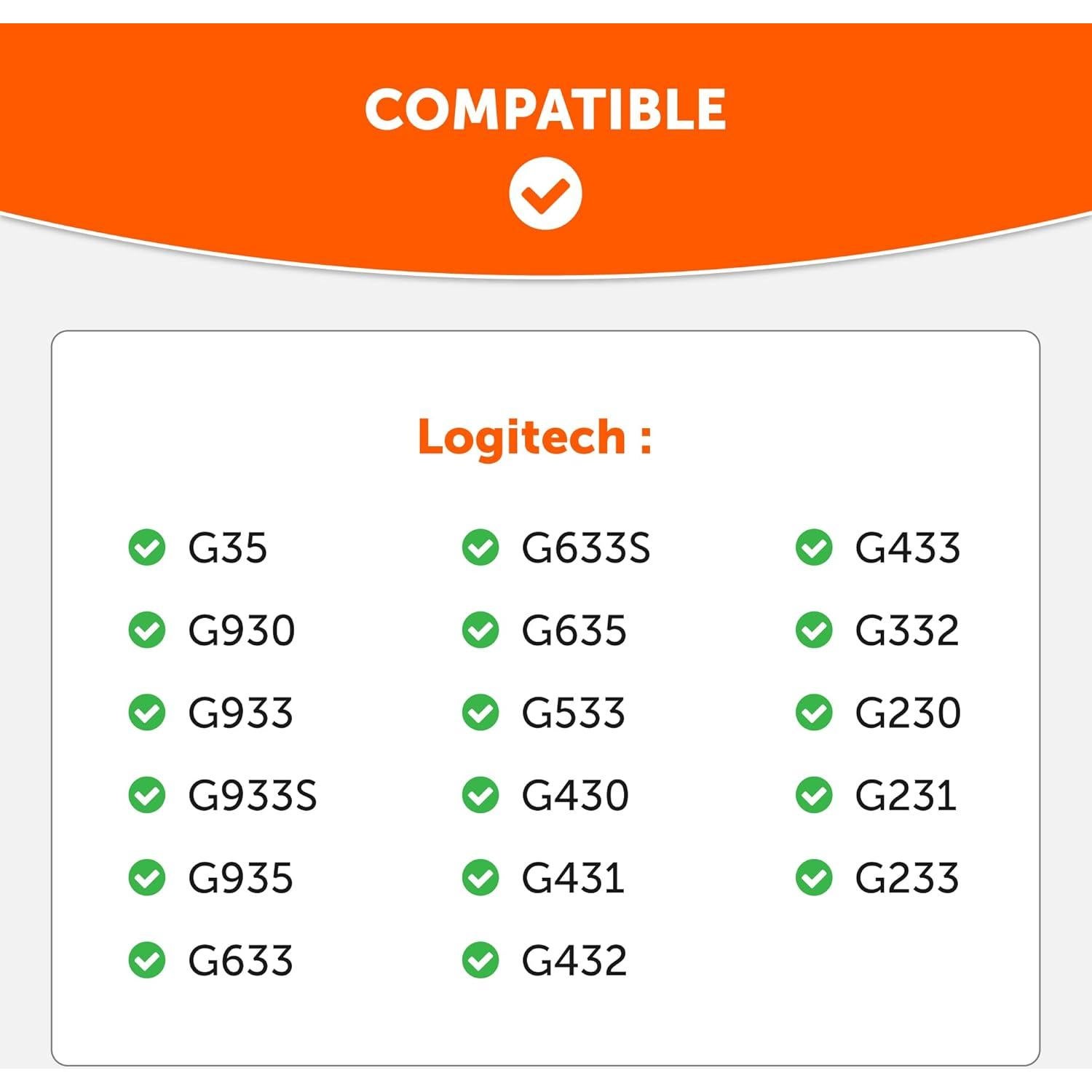 Almohadillas de Gel Refrigerante Wicked Cushions para Logitech G935 G933 G533