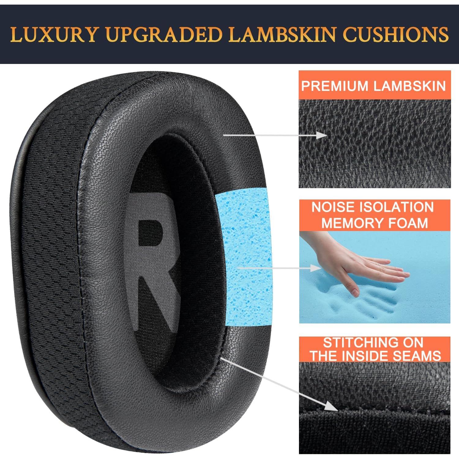 Almohadillas de Cuero SOULWIT para Logitech G Pro - Negro