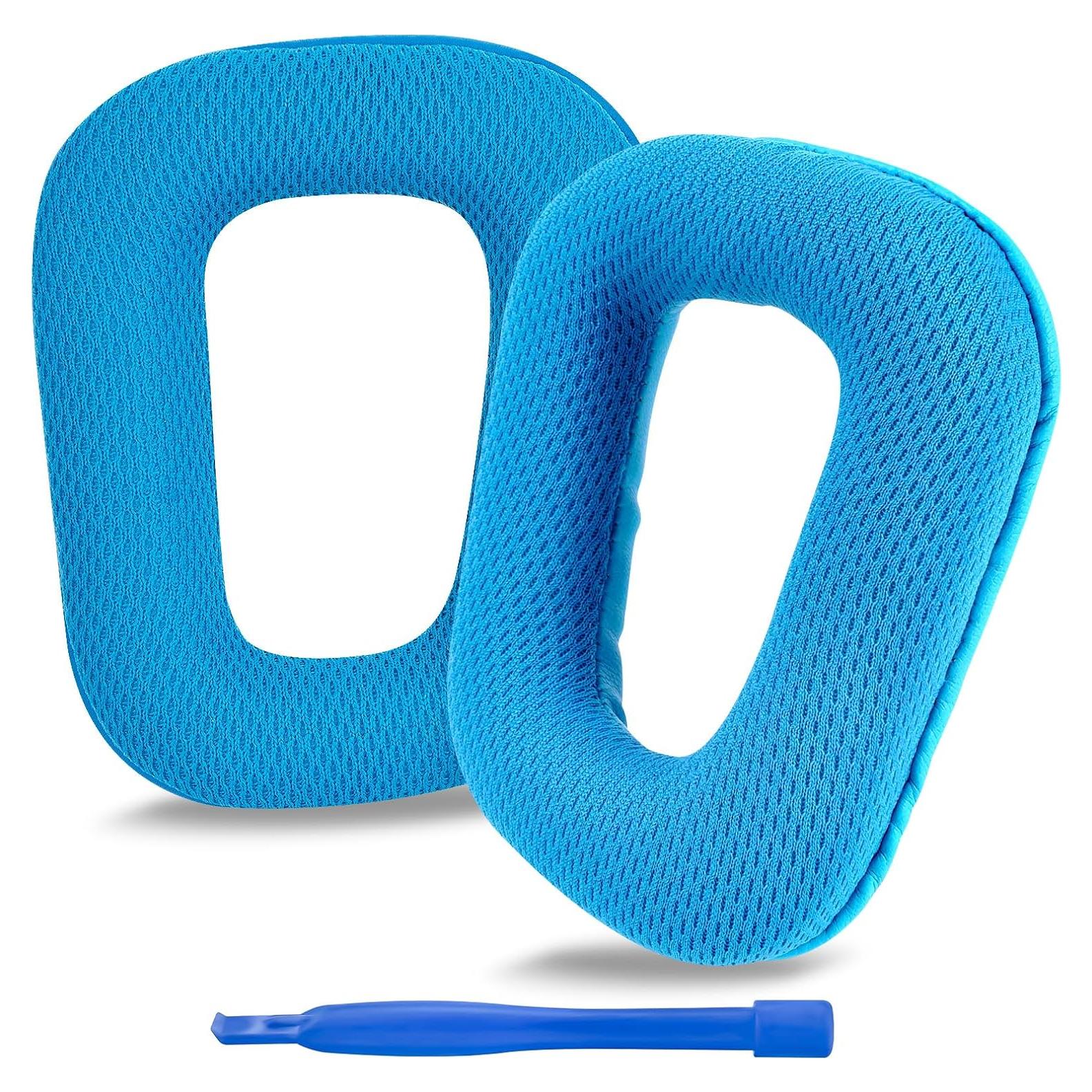 Almohadillas de Reemplazo Logitech G430 G930 G35 G432 - Tela de Malla Azul