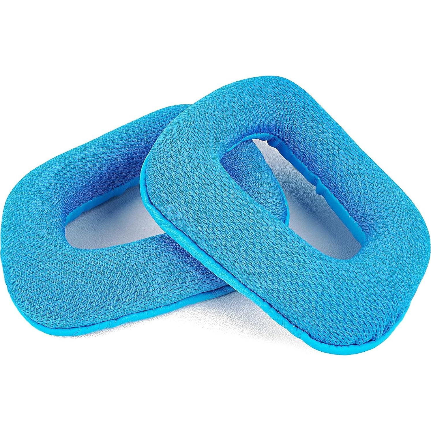 Almohadillas de Reemplazo Logitech G430 G930 G35 G432 - Tela de Malla Azul