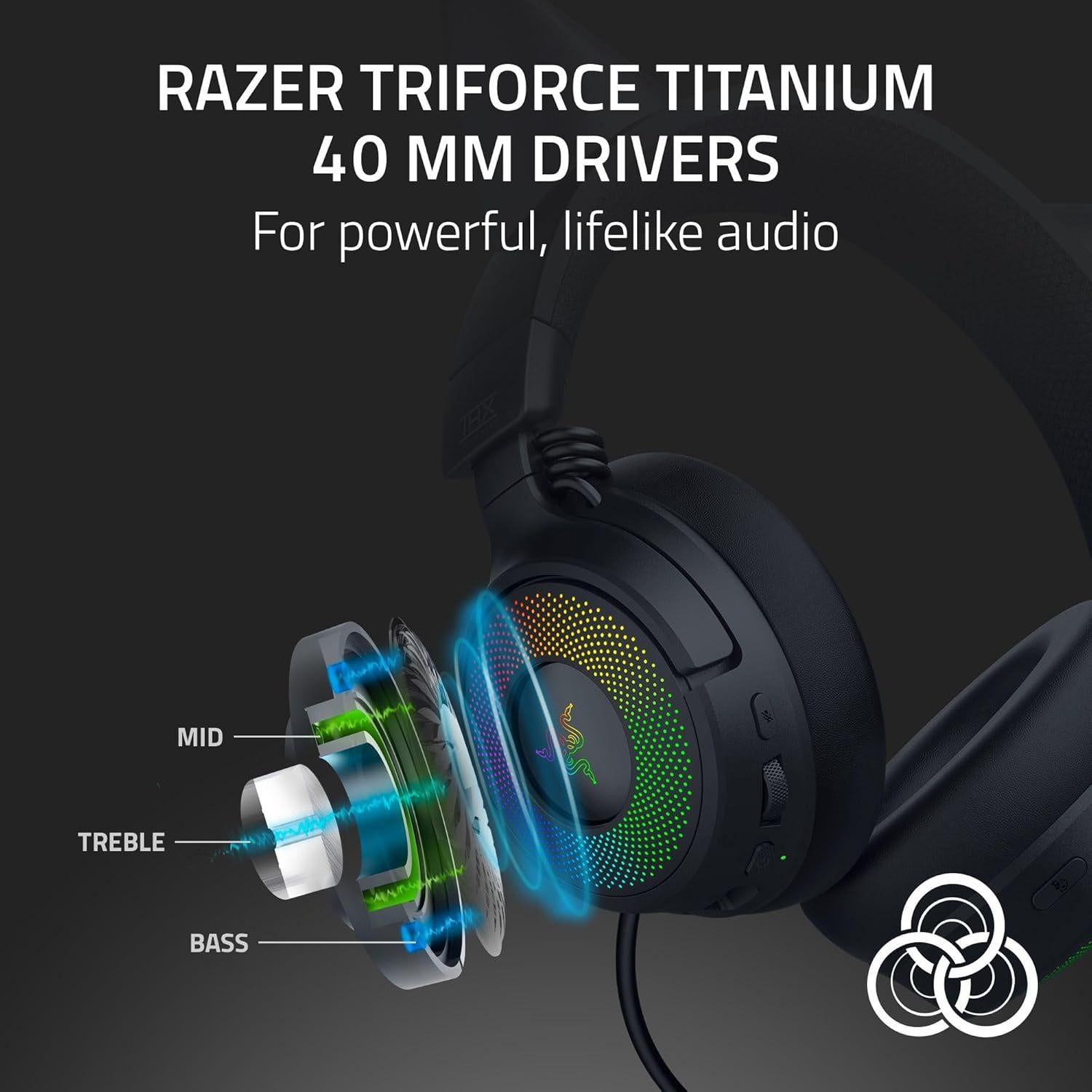 Auriculares Gaming Inalámbricos Razer Kraken Kitty V3 Pro RGB - 40mm, Bluetooth 5.3