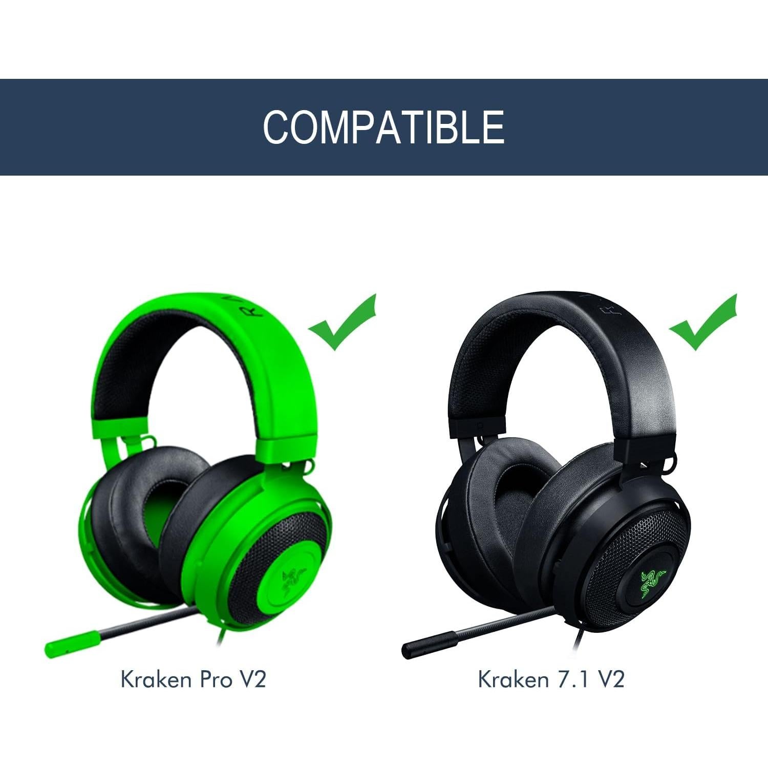 Almohadillas de Repuesto GVOEARS para Razer Kraken Pro V2/7.1 V2