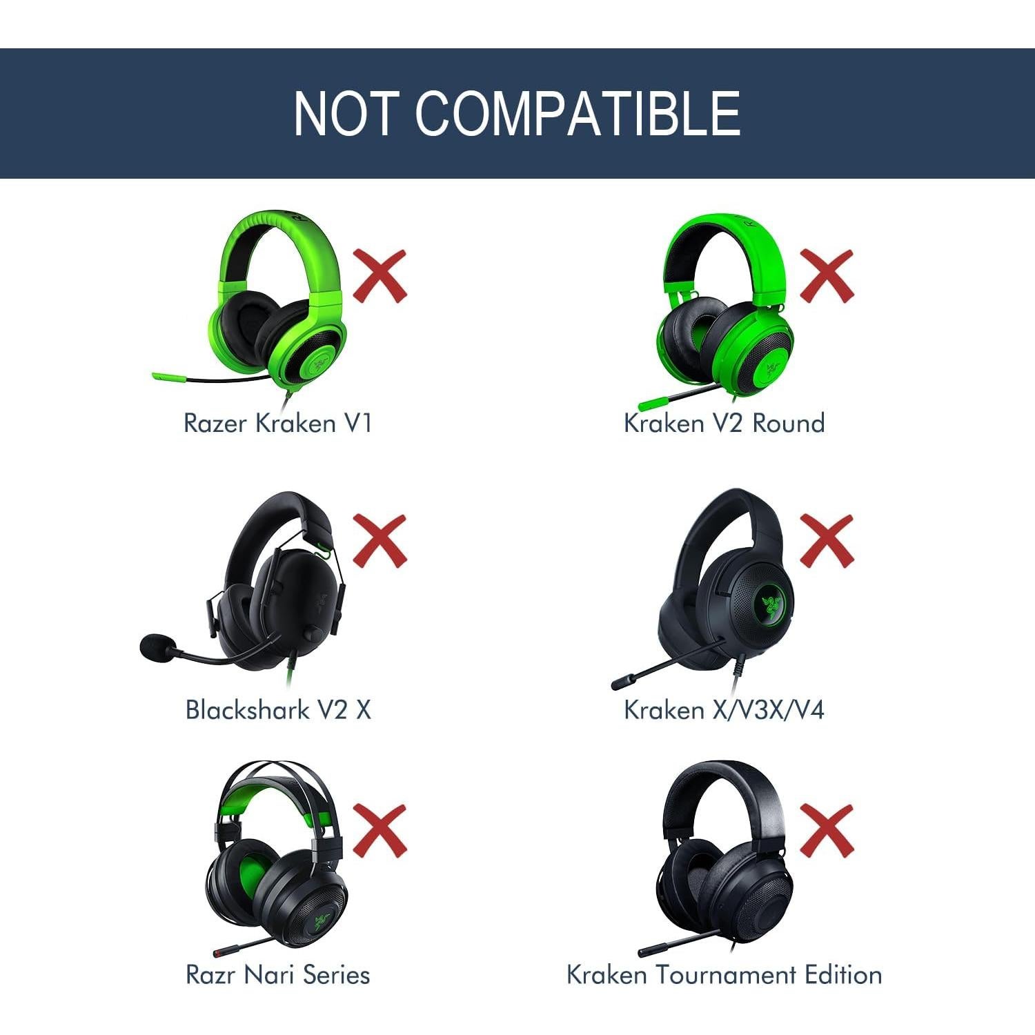 Almohadillas de Repuesto GVOEARS para Razer Kraken Pro V2/7.1 V2