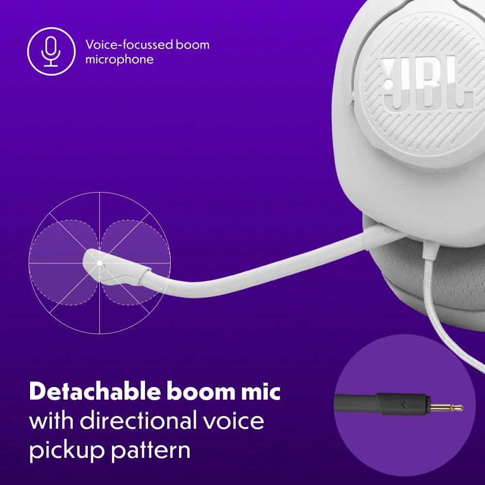 Auriculares de Juego JBL Quantum 100M2 con Micrófono Blanco