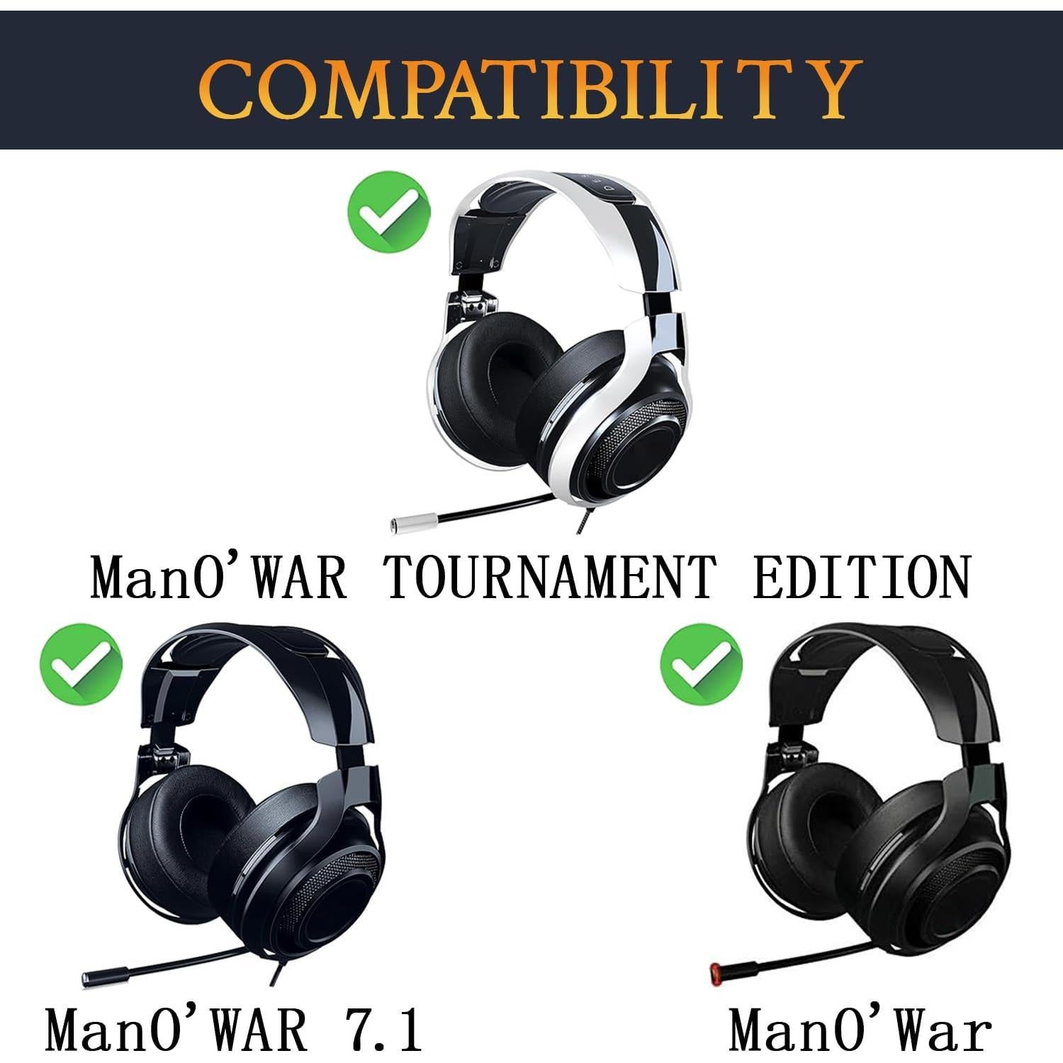 Almohadillas de Gel Reemplazo SOULWIT para Auriculares Razer ManO'War