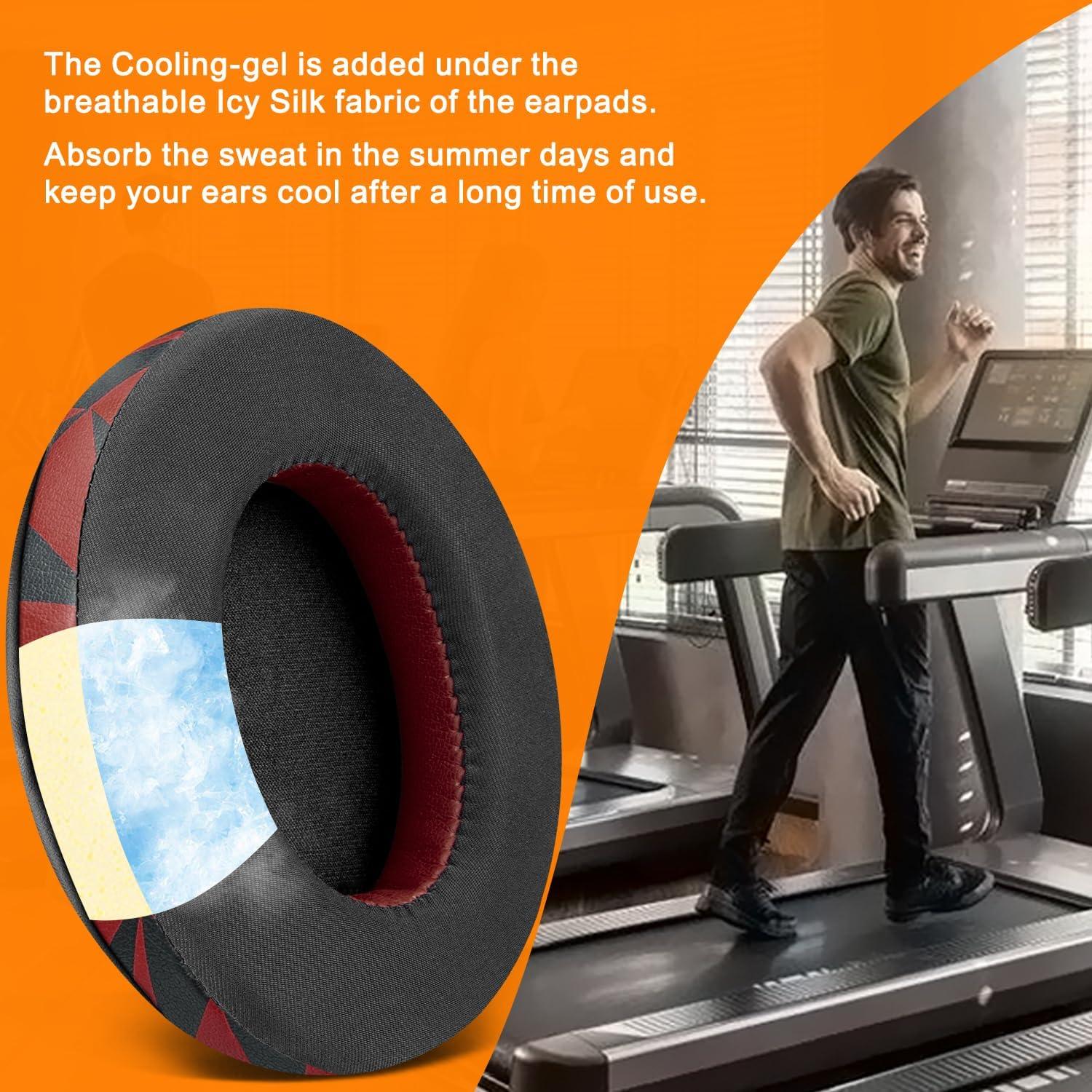 Almohadillas de Gel Enfriamiento SOULWIT para Auriculares Razer Barracuda - Tormenta Roja