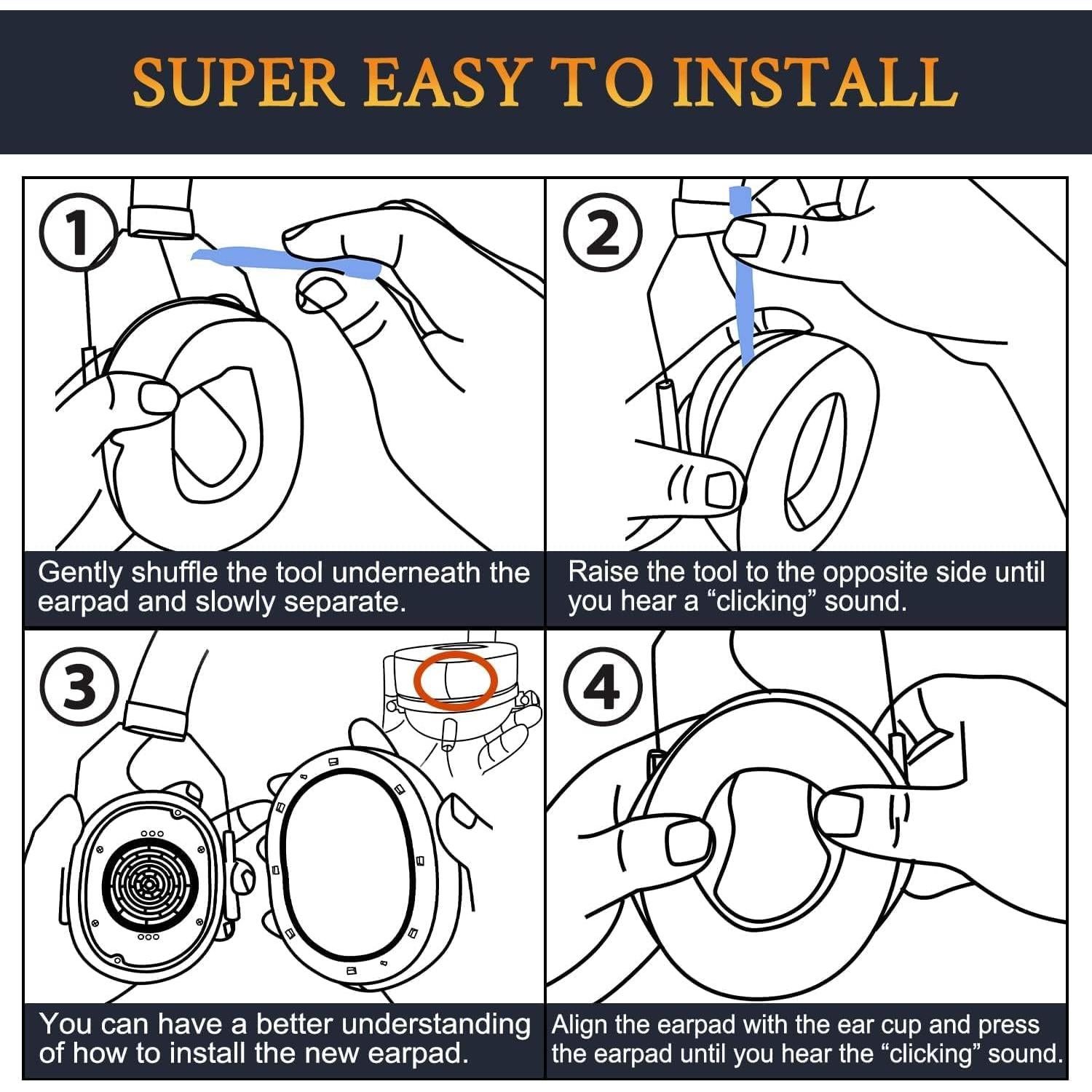 Almohadillas de Gel Refrigerante SOULWIT para Razer BlackShark V2 - Negro