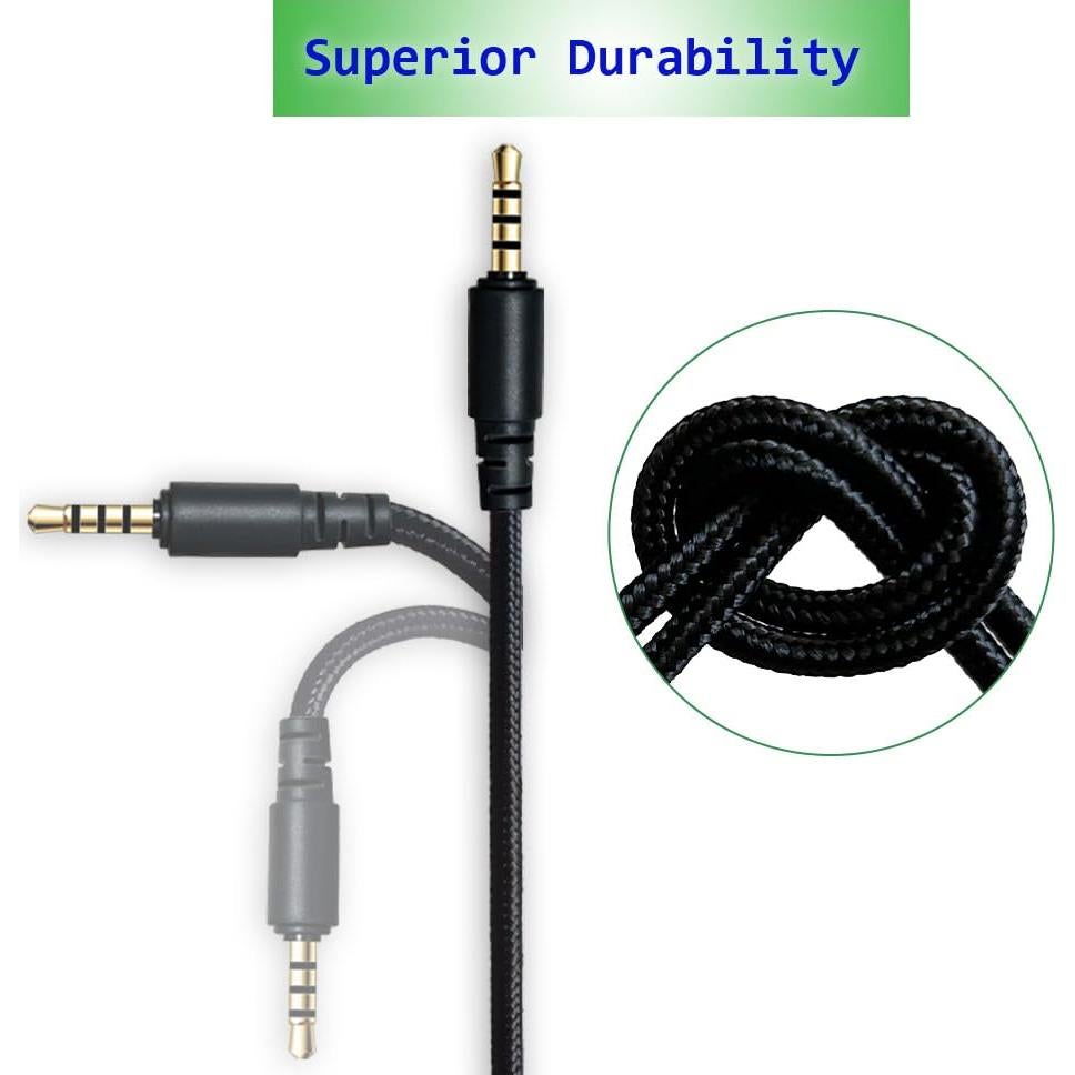 Cable de audio auxiliar Razer BlackShark V2 Pro 1.5m trenzado