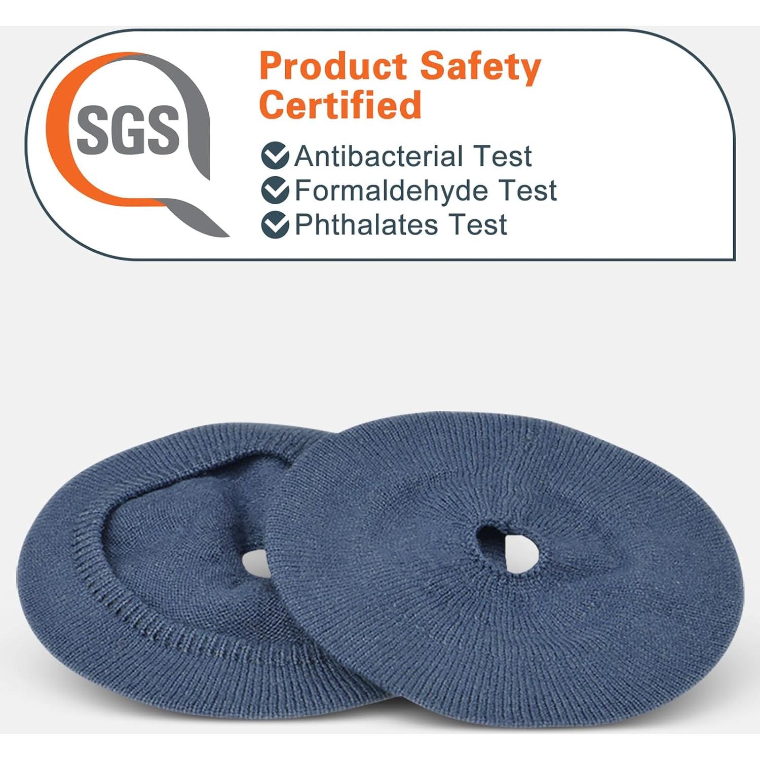 Fundas de Tela Flexibles GEEKRIA para Auriculares - 2 Pares L/ Azul